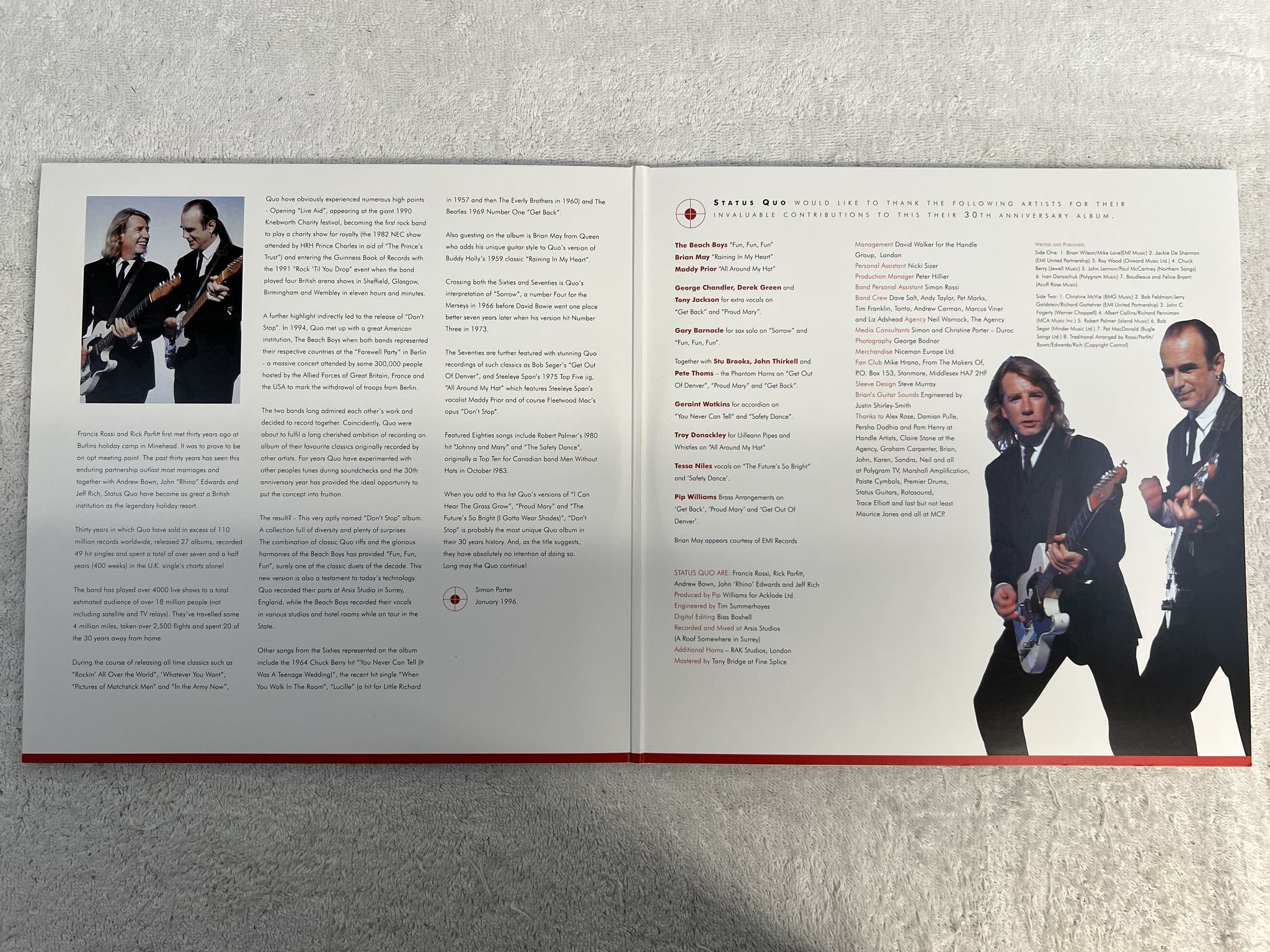 Omslagsbild för skivan STATUS QUO don't stop 2xLP 2017 DEMON DEMREC208