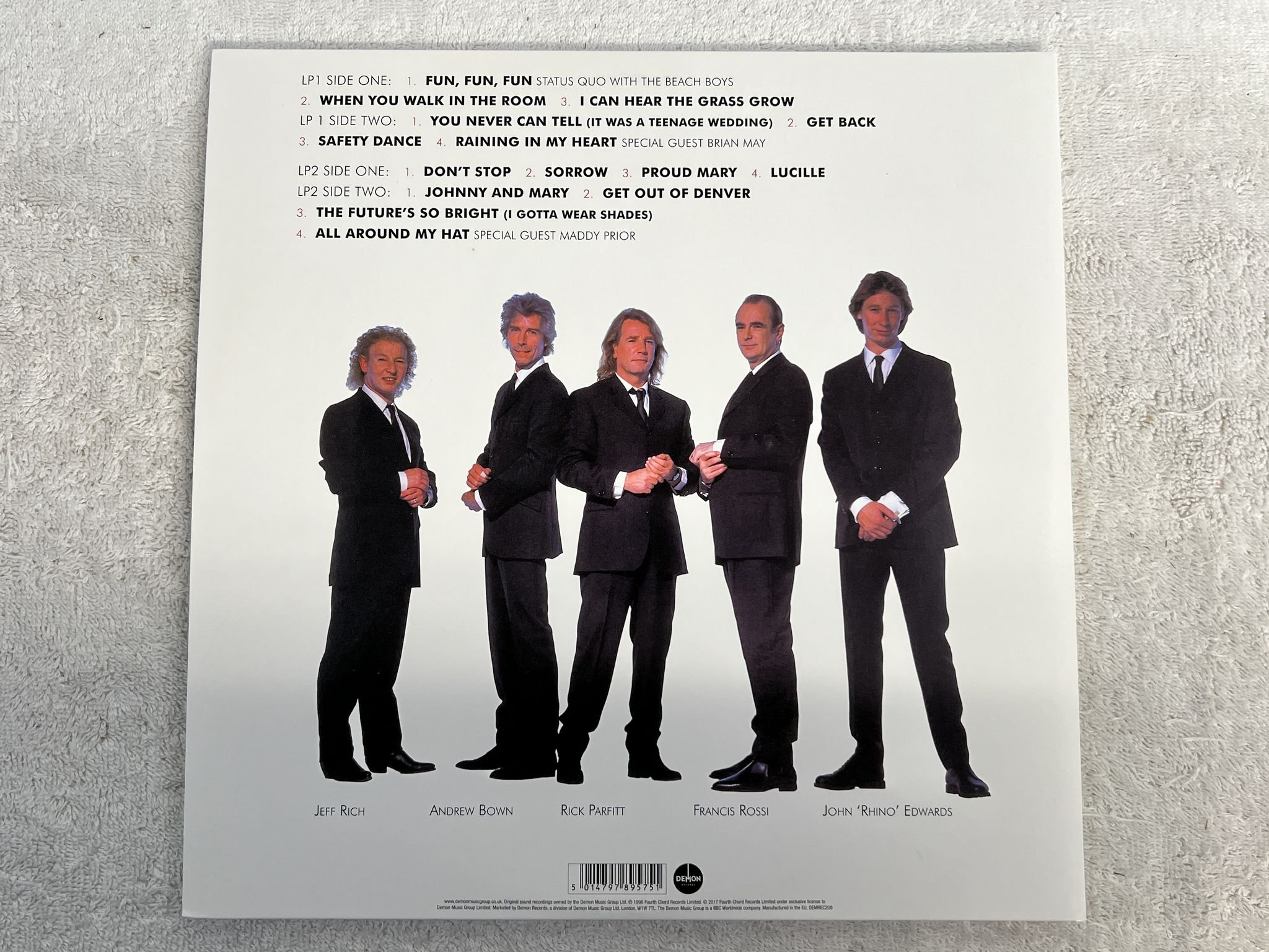 Omslagsbild för skivan STATUS QUO don't stop 2xLP 2017 DEMON DEMREC208