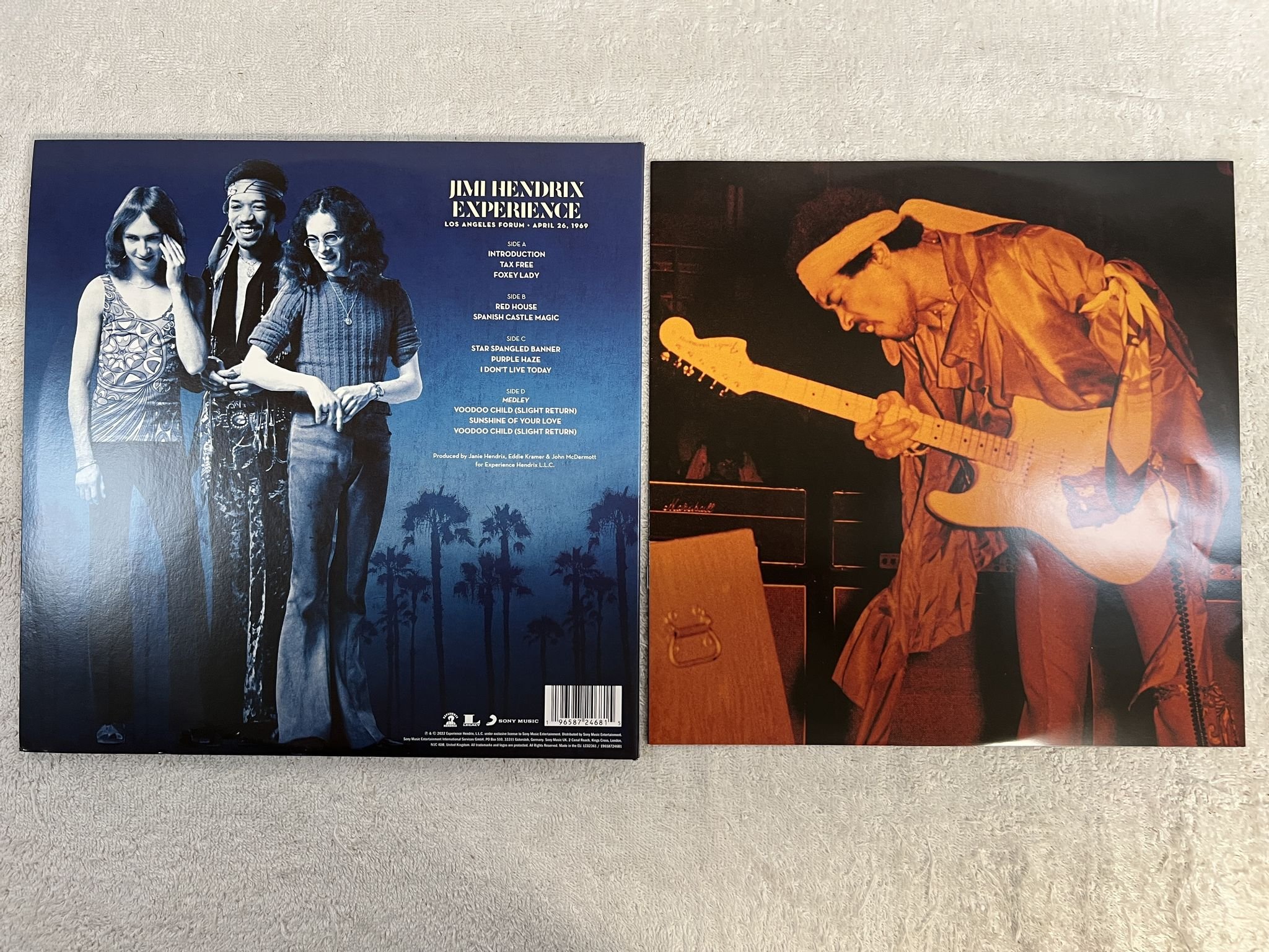 Omslagsbild för skivan JIMI HENDRIX EXPERIENCE Los Angeles Forum • April 26, 1969 2xLP 2022 LEGACY