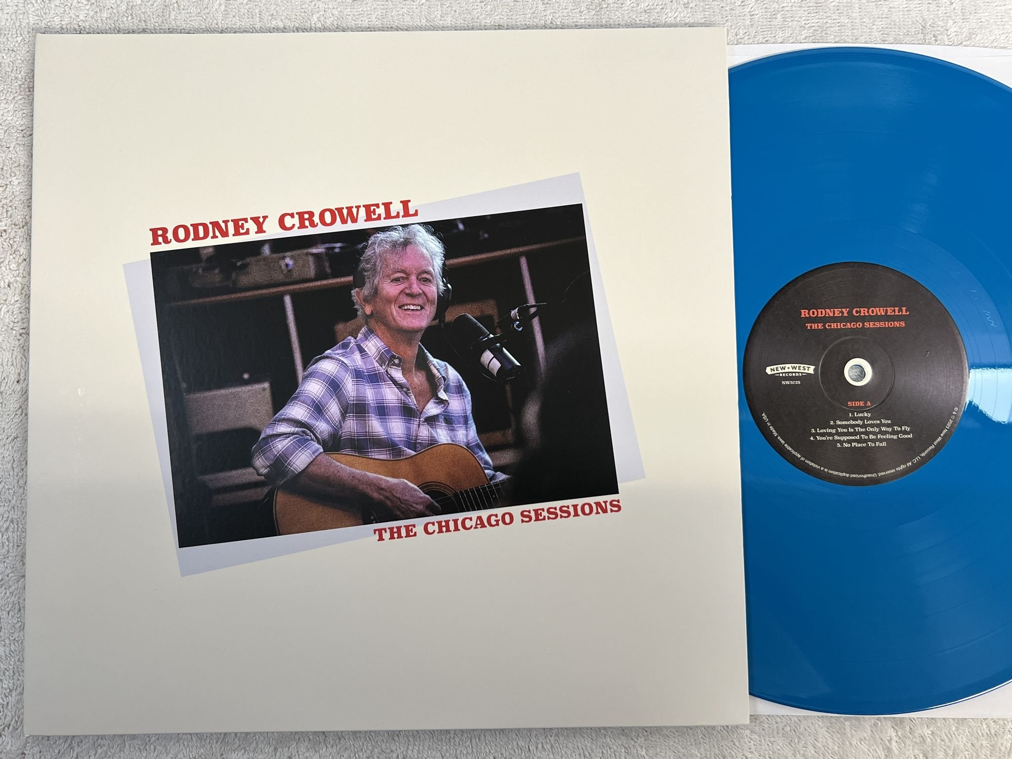 Omslagsbild för skivan RODNEY CROWELL The Chicago Sessions LP 2023 NEW WEST NW5725