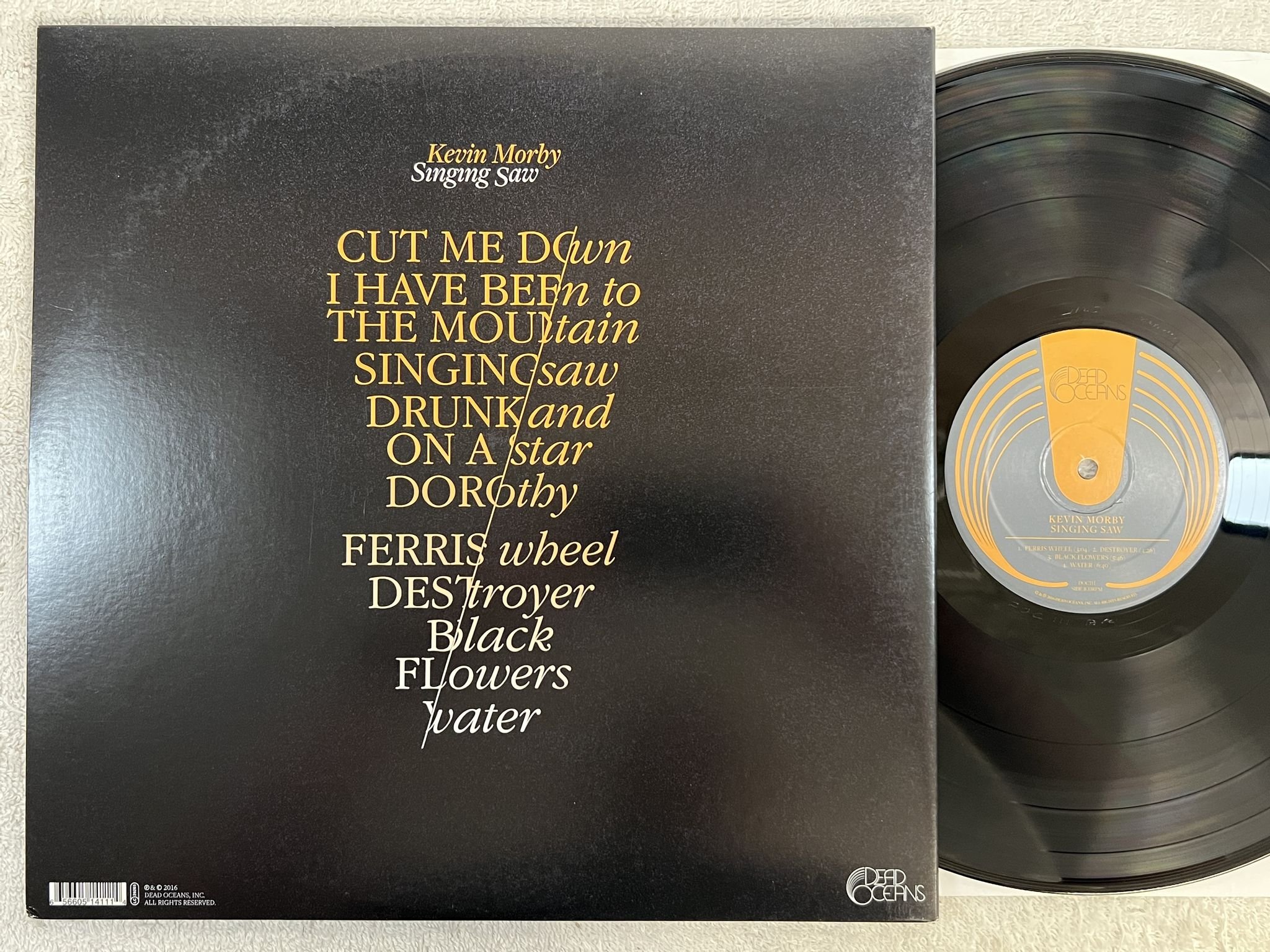 Omslagsbild för skivan KEVIN MORBY Singing Saw LP 2016 DEAD OCEANS DOC111