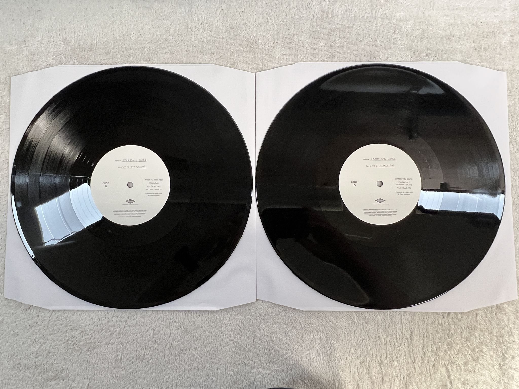 Omslagsbild för skivan CHRIS STAPLETON Starting Over 2xLP 2020 MERCURY NASHVILLE 00602435030074