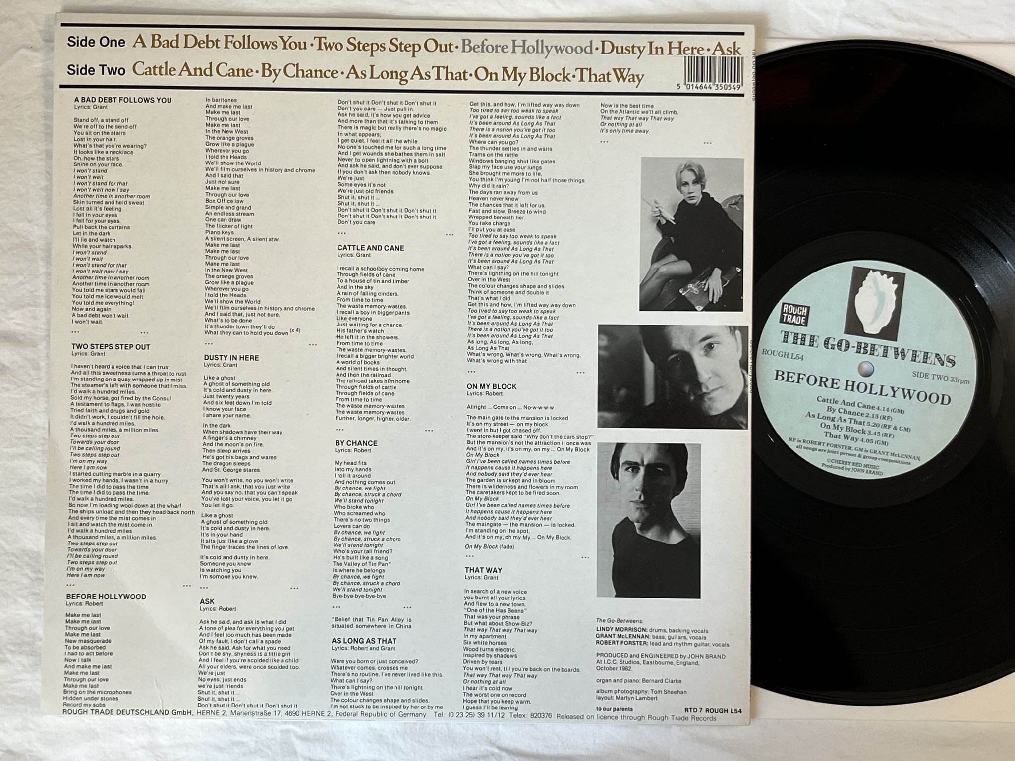 Omslagsbild för skivan THE GO-BETWEENS before Hollywood LP -83 UK ROUGH TRADE ROUGH 54