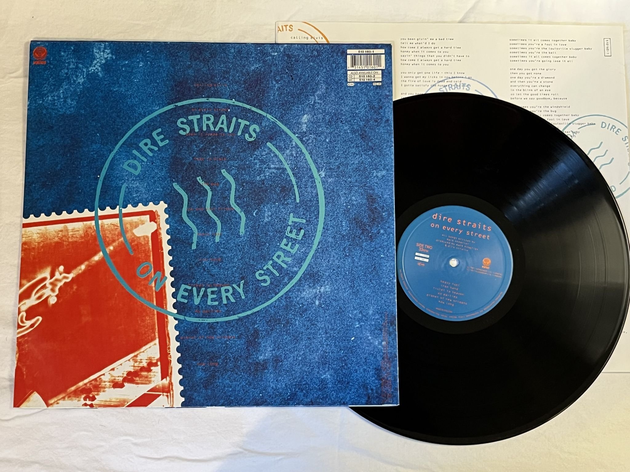 Omslagsbild för skivan DIRE STRAITS On Every Street LP -91 vertigo 510160-1
