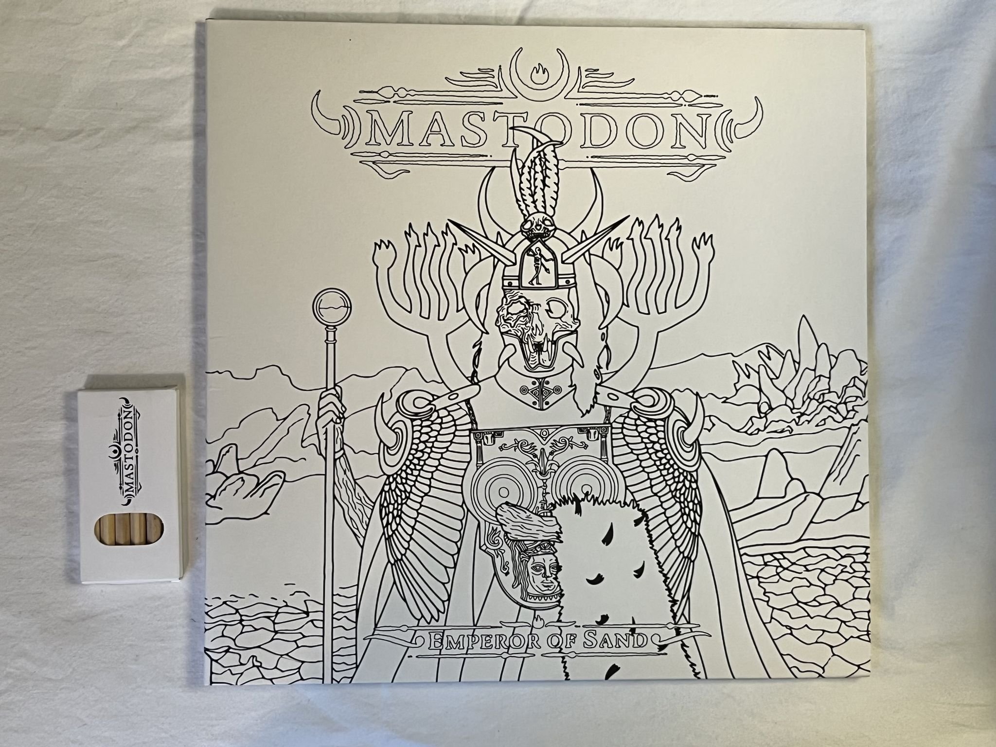 Omslagsbild för skivan MASTODON Emperor Of Sand 2xLP 2017 US REPRISE 5597921 *Color-In Jacket Bundle*