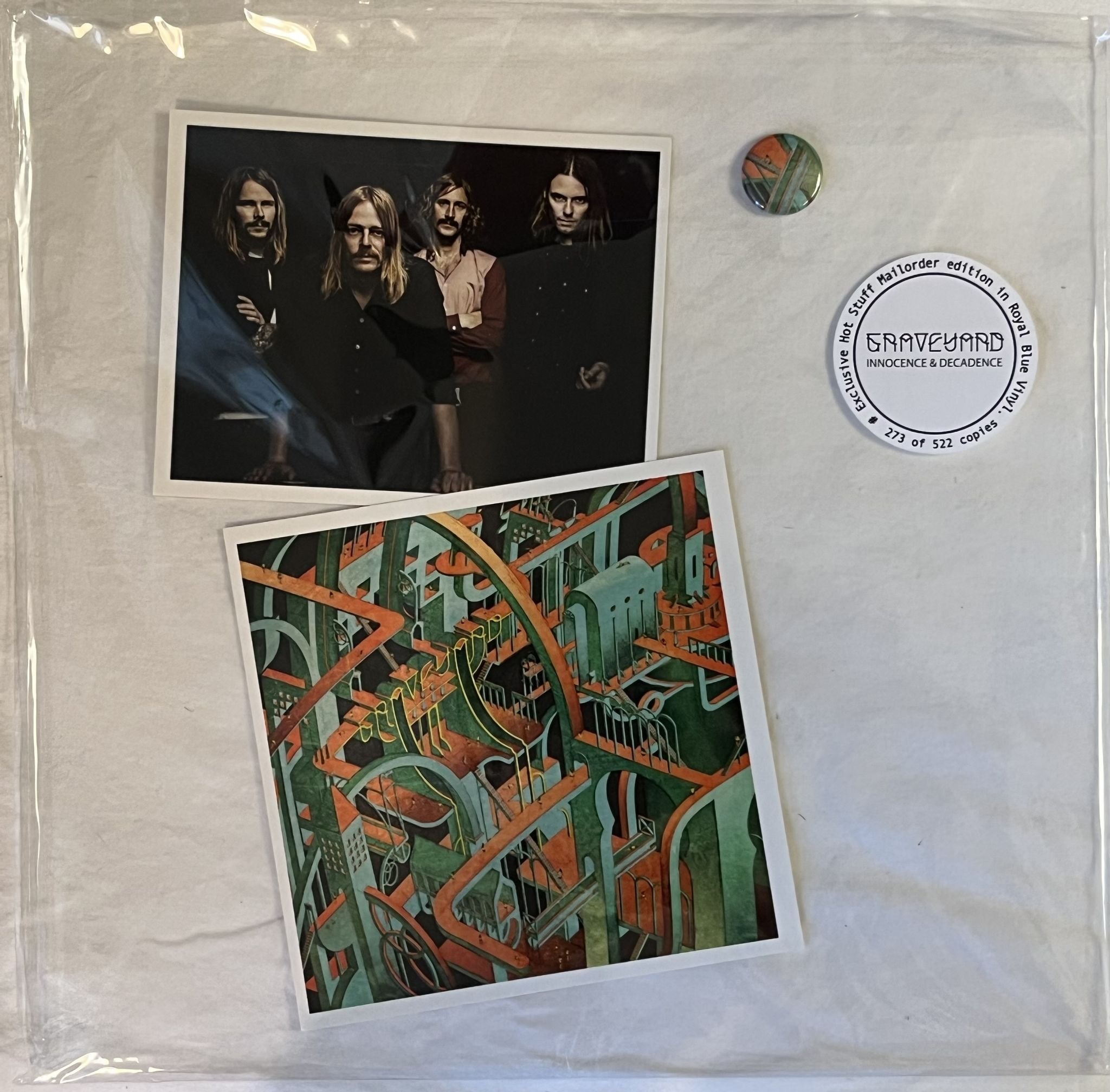 Omslagsbild för skivan GRAVEYARD Innocence & Decadence LP 2015 Swe NUCLEAR BLAST Limited Edition, Blue