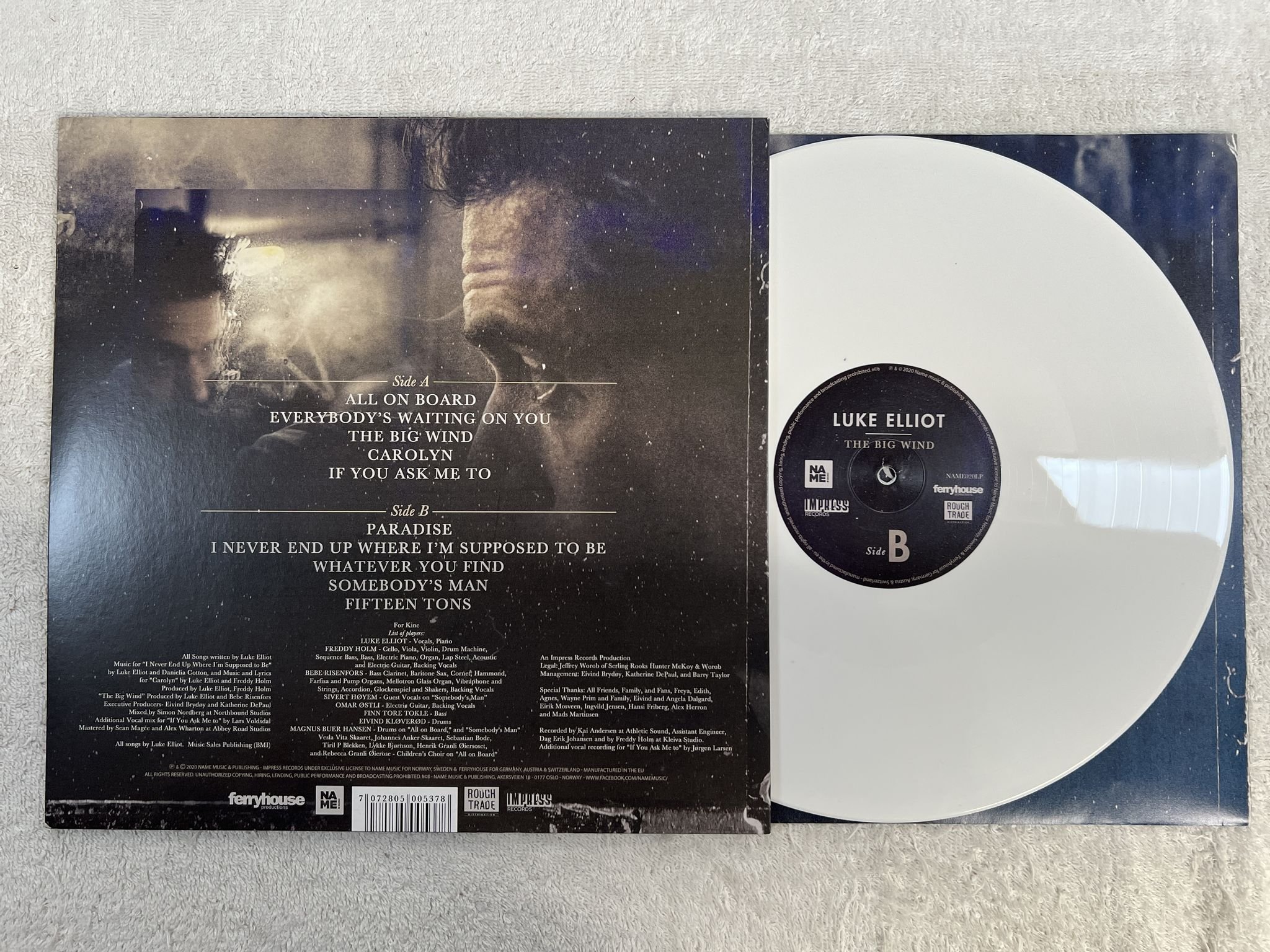 Omslagsbild för skivan LUKE ELLIOT The Big Wind LP 2020 NAME MUSIC NAME020LP