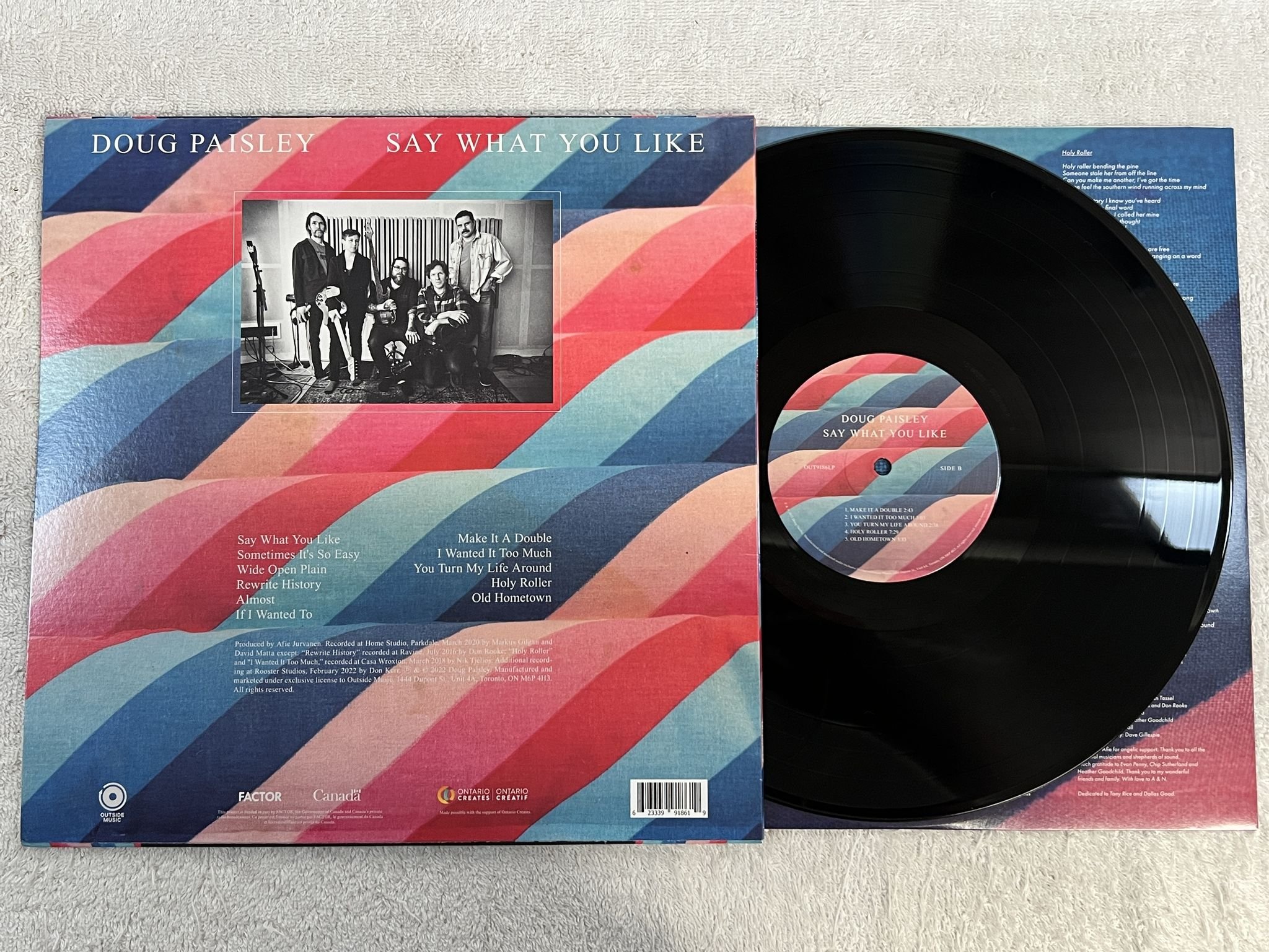 Omslagsbild för skivan DOUG PAISLEY Say What You Like LP 2023 OUTSIDE MUSIC OUT9186LP