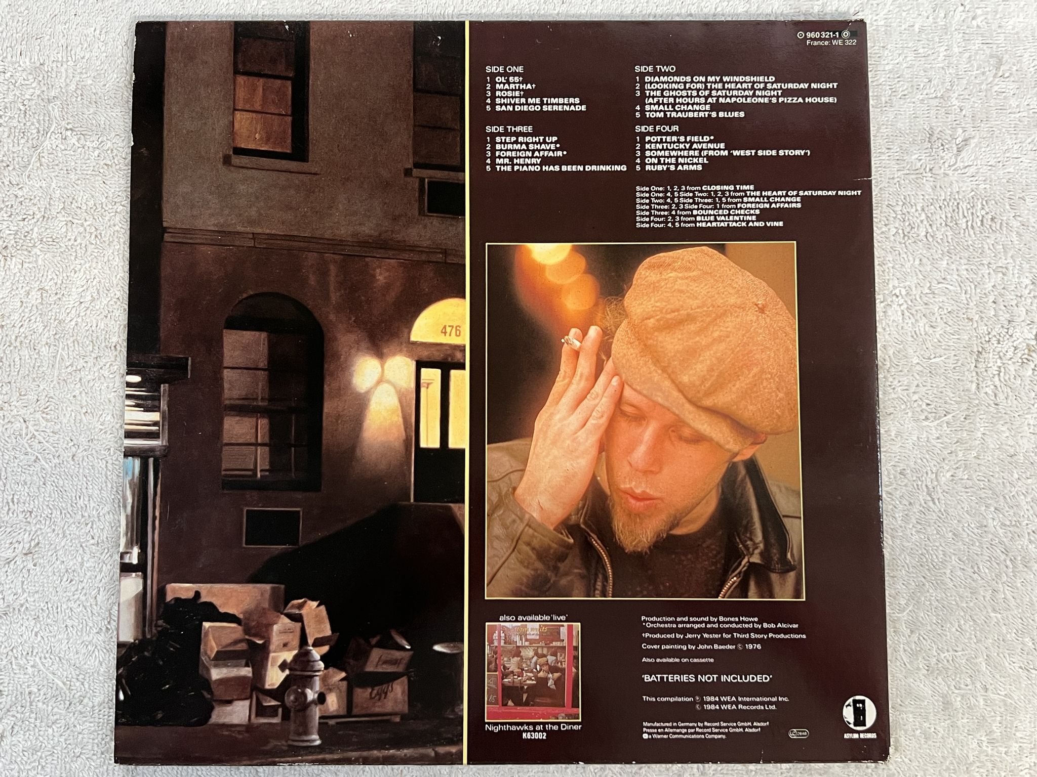 Omslagsbild för skivan TOM WAITS asylum years 2xLP -84 Ger ASYLUM 9603211