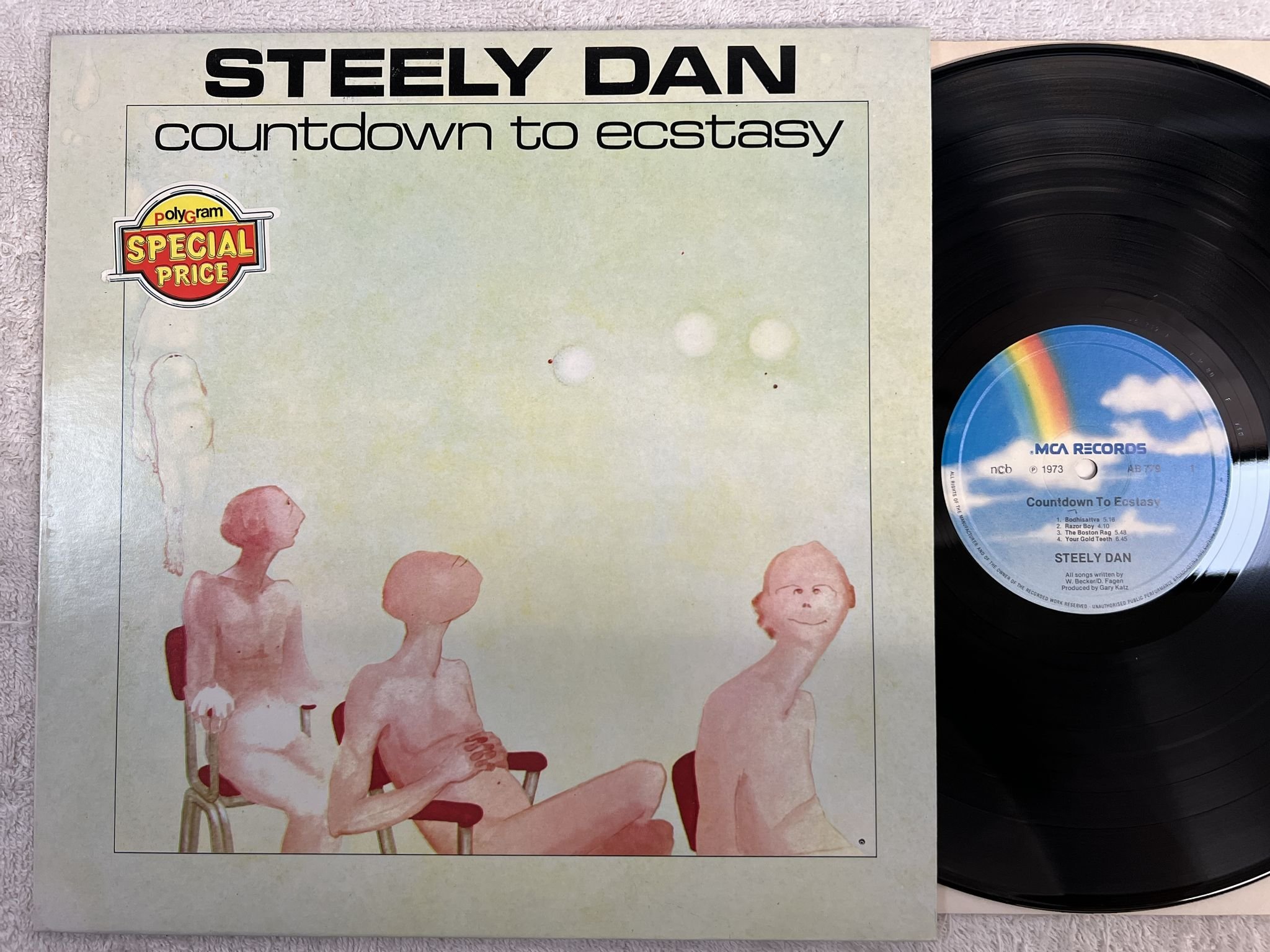 Omslagsbild för skivan STEELY DAN Countdown To Ecstasy LP re NCB MCA AB 779