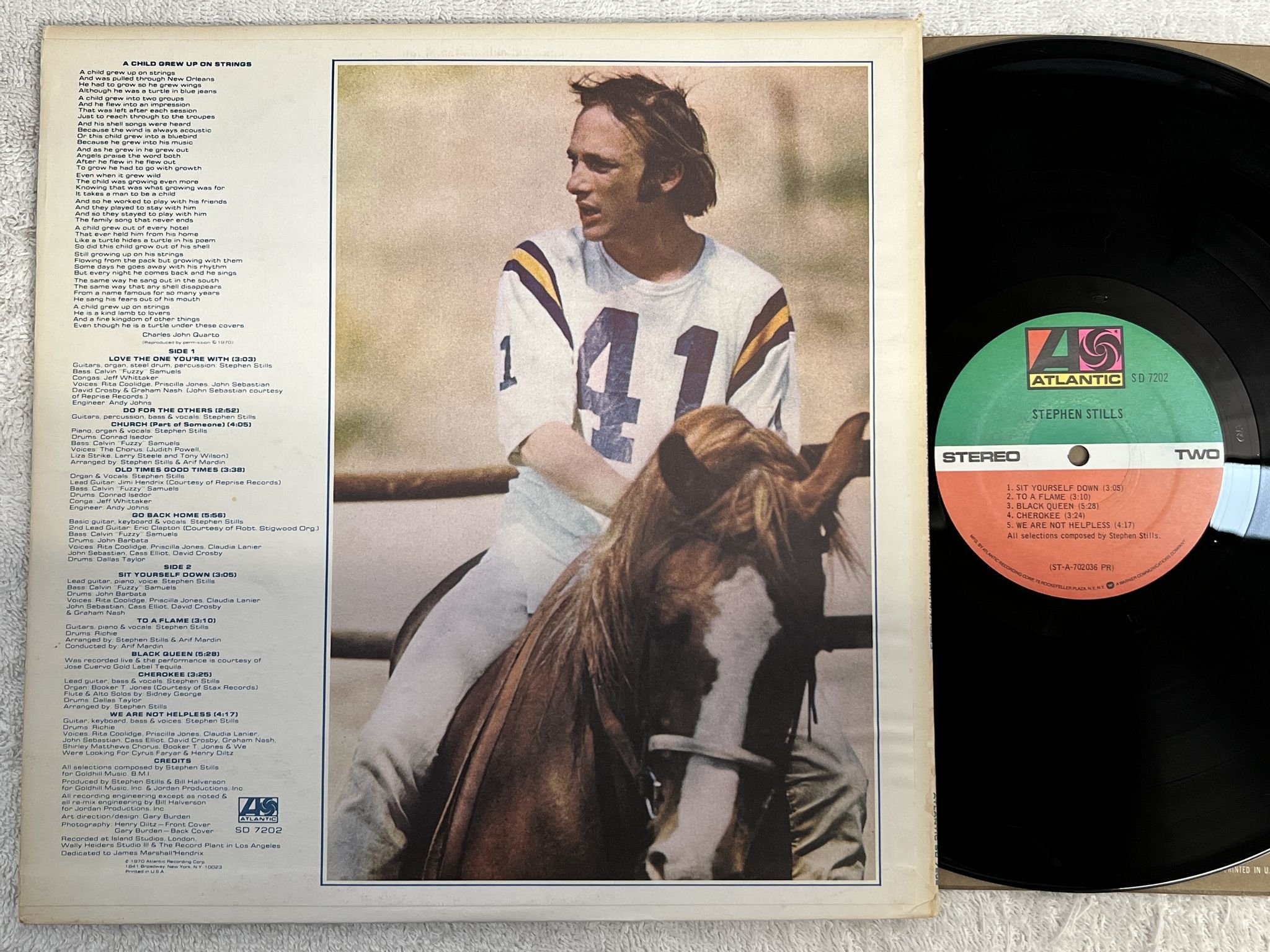 Omslagsbild för skivan STEPHEN STILLS s/t LP -70 US ATLANTIC SD 7202