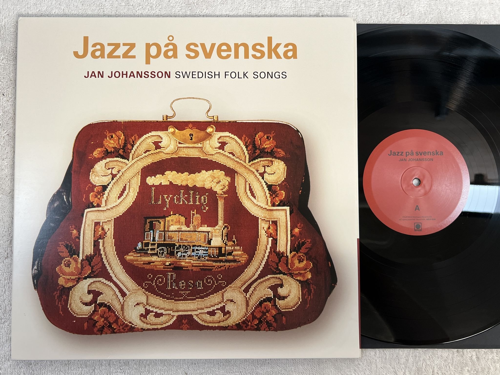 Omslagsbild för skivan JAN JOHANSSON Jazz På Svenska LP 2013 Swe HEPTAGON HELP-030