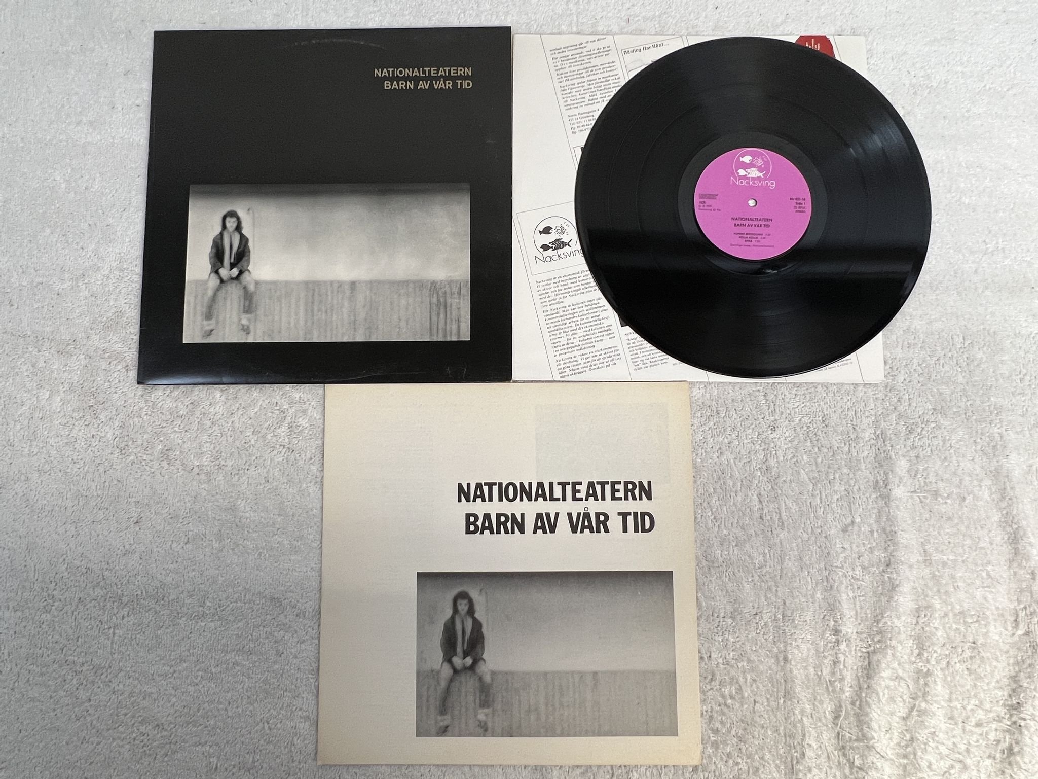 Omslagsbild för skivan NATIONALTEATERN barn av vår tid LP -78 NACKSVING 031-16 *** KOLLA KOLLA ***