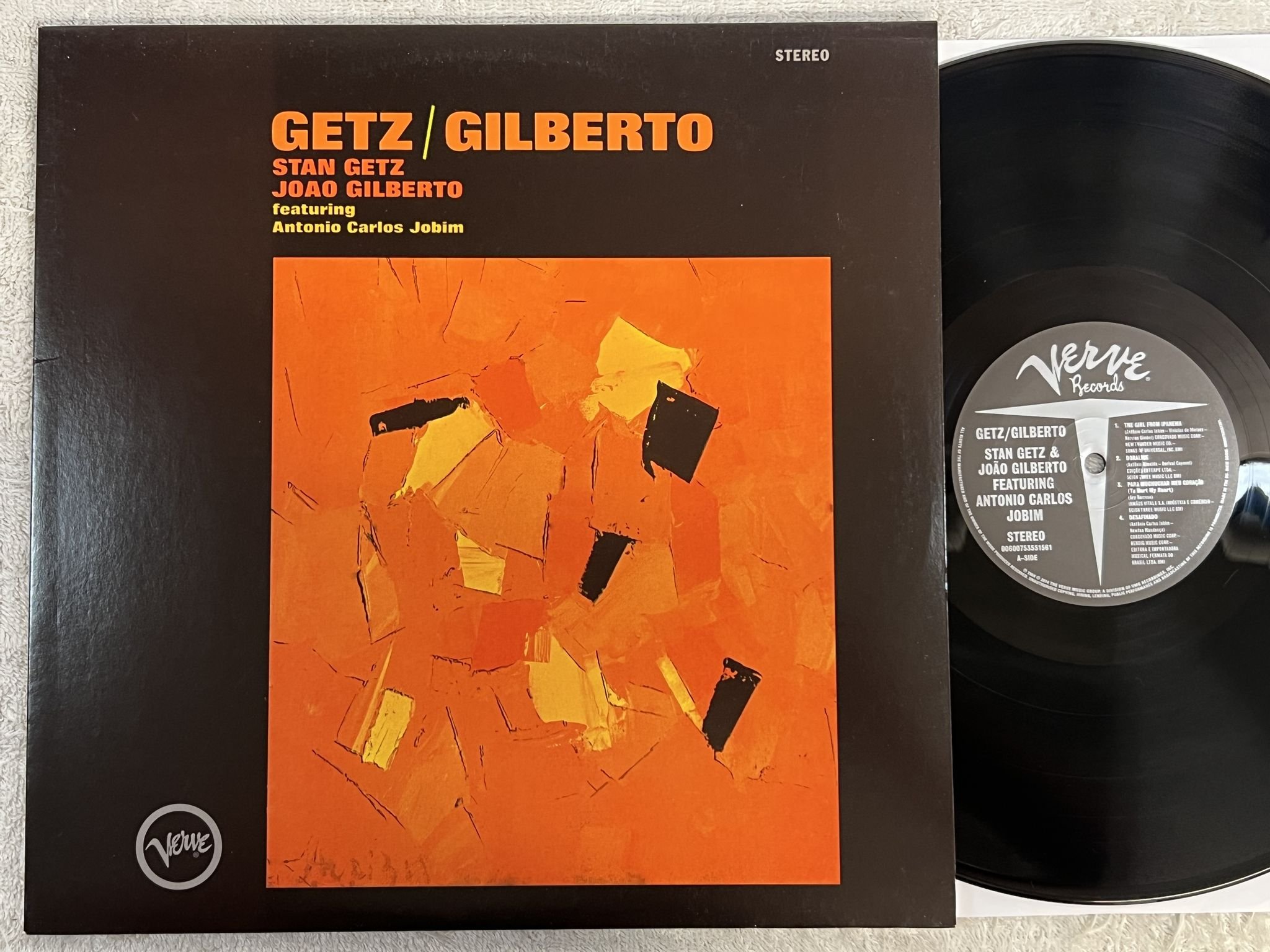 Omslagsbild för skivan STAN GETZ & JOAO GILBERTO Getz & Gilberto LP 2014 VERVE 0600753551561