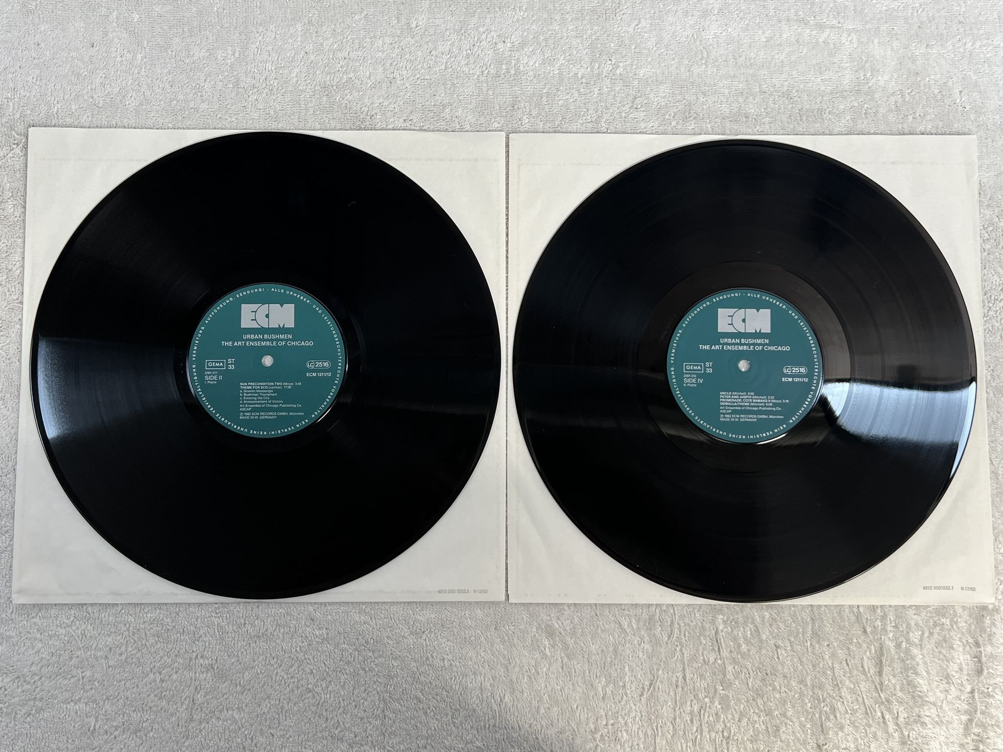 Omslagsbild för skivan The Art Ensemble Of Chicago – Urban Bushmen 2xLP -82 ECM ECM 1211/12