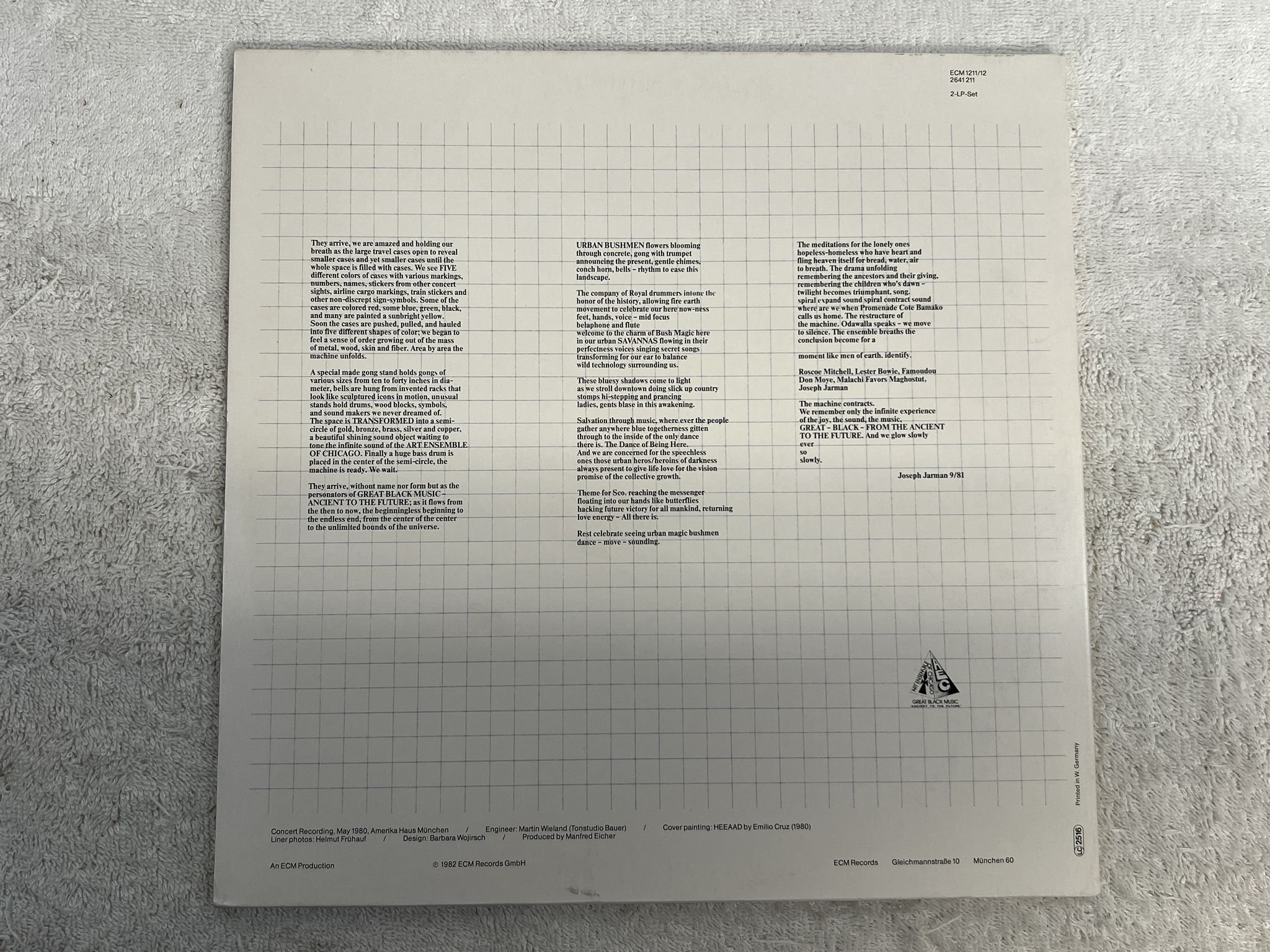 Omslagsbild för skivan The Art Ensemble Of Chicago – Urban Bushmen 2xLP -82 ECM ECM 1211/12