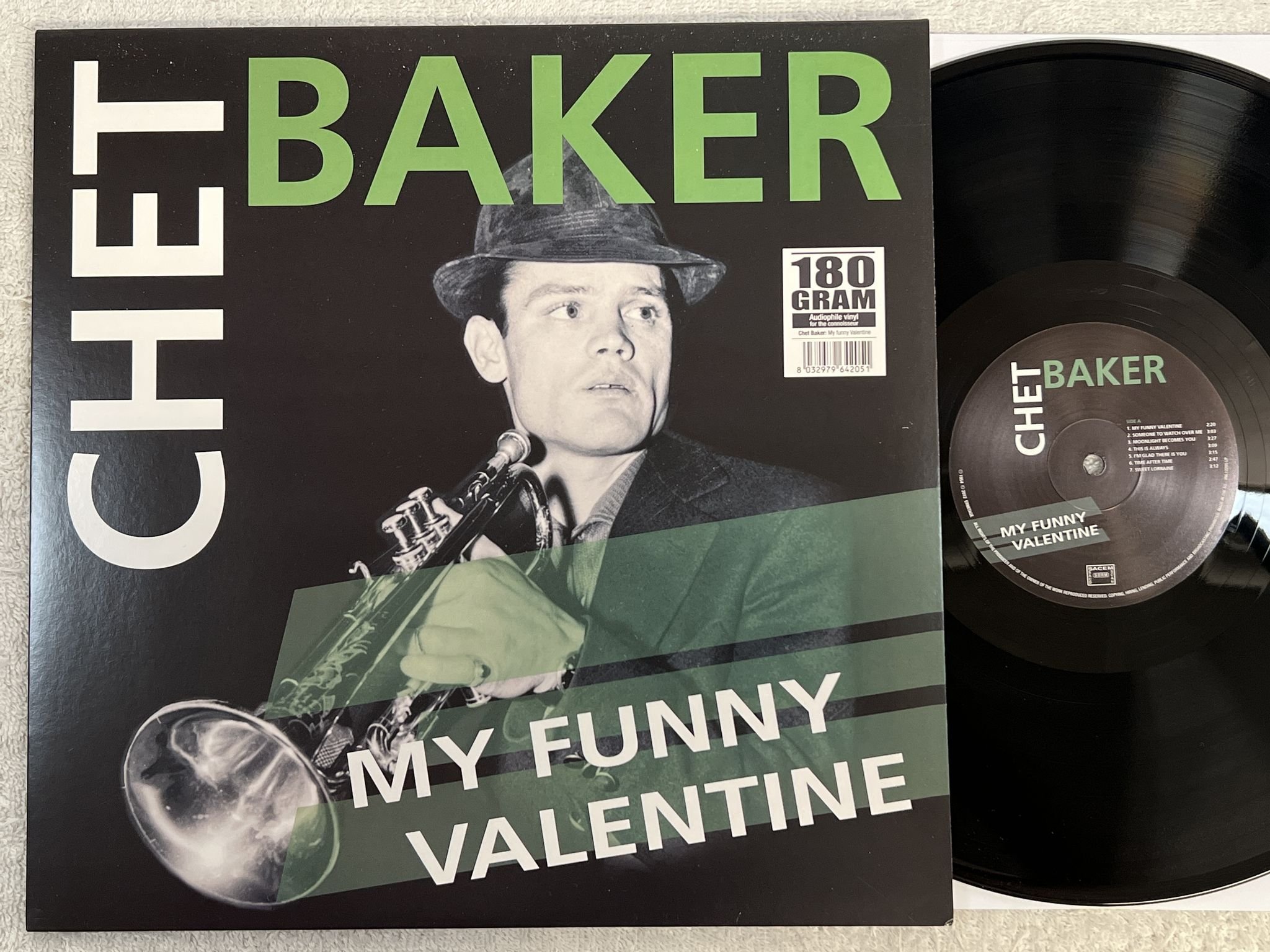 Omslagsbild för skivan CHET BAKER my funny valentine LP 2012 EMITAGE VNL 12205 LP