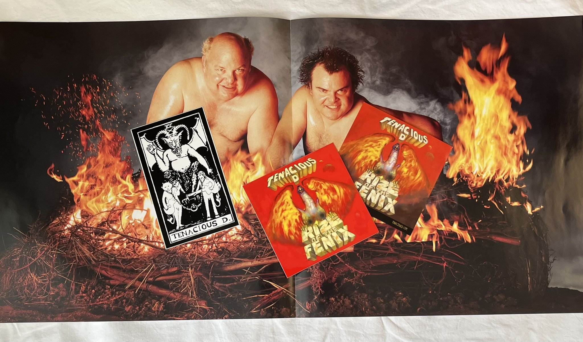 Omslagsbild för skivan TENACIOUS D Rize Of The Fenix LP 2012 US COLUMBIA 88691952321 *** POSTER ***