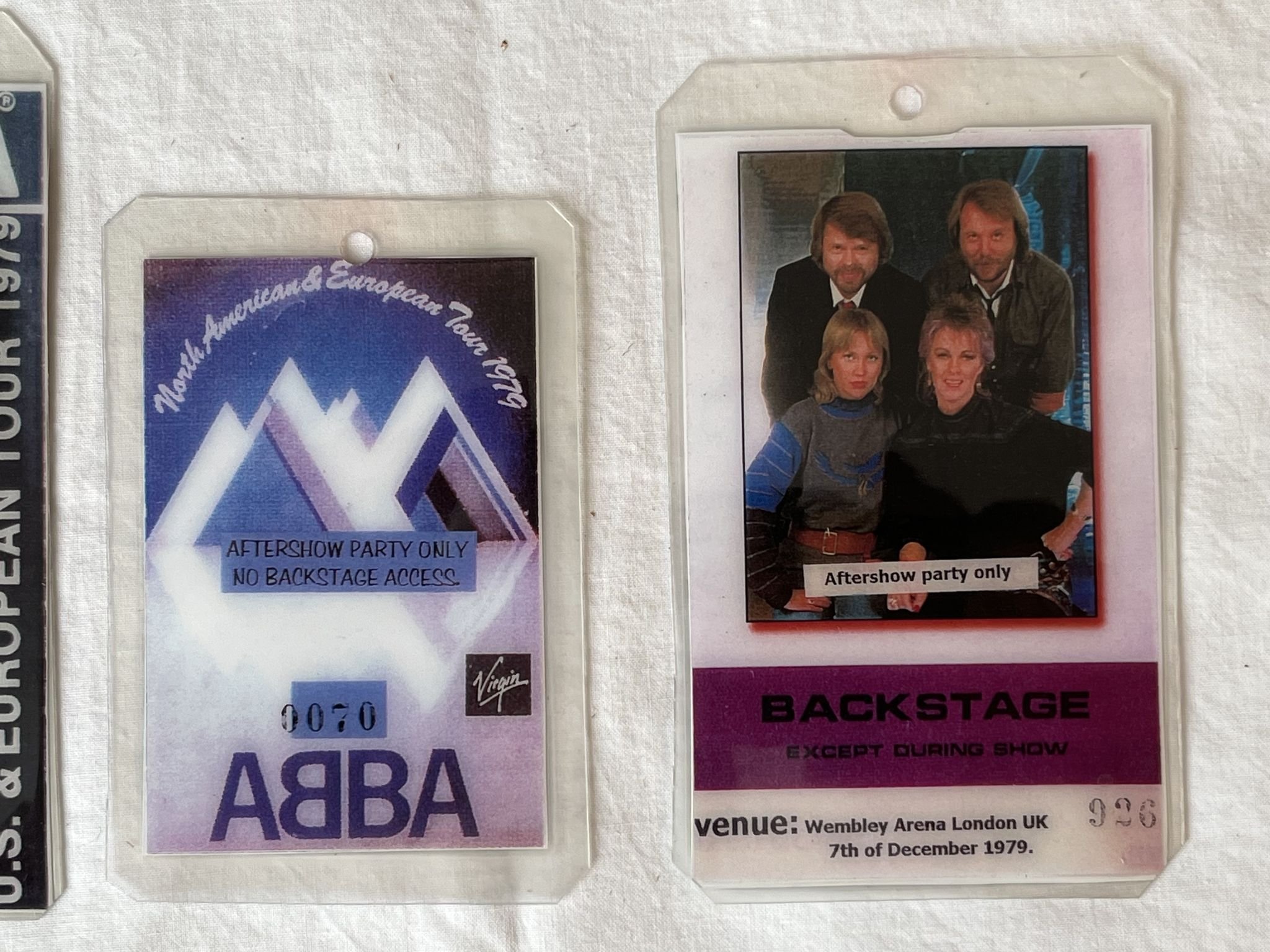 Omslagsbild för skivan ABBA backstage cards Japan '80 / Wembley '79 / US & Europe -79