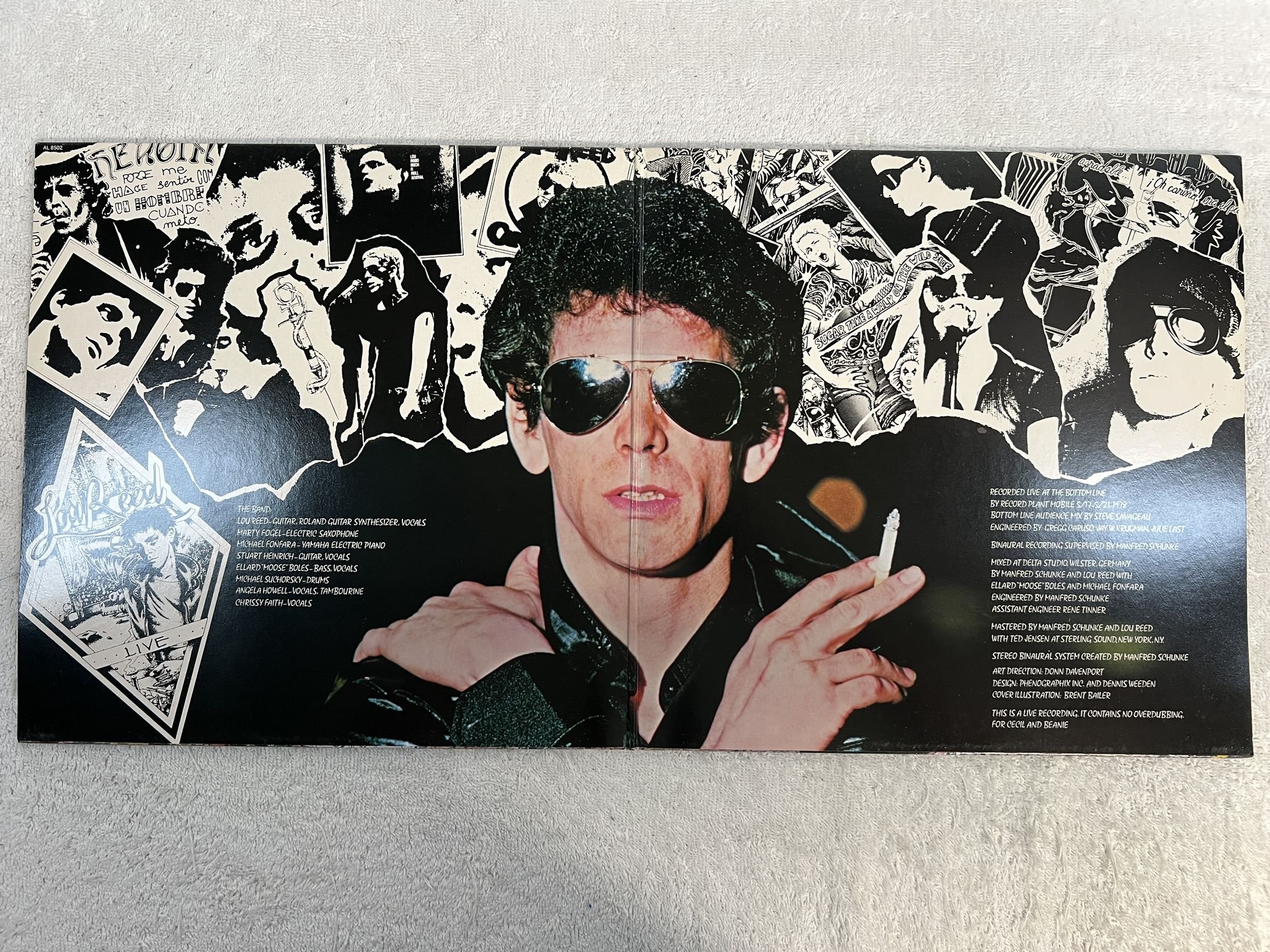 Omslagsbild för skivan Lou Reed Live - Take No Prisoners 2xLP -78 Ger RCA Victor XL 03066