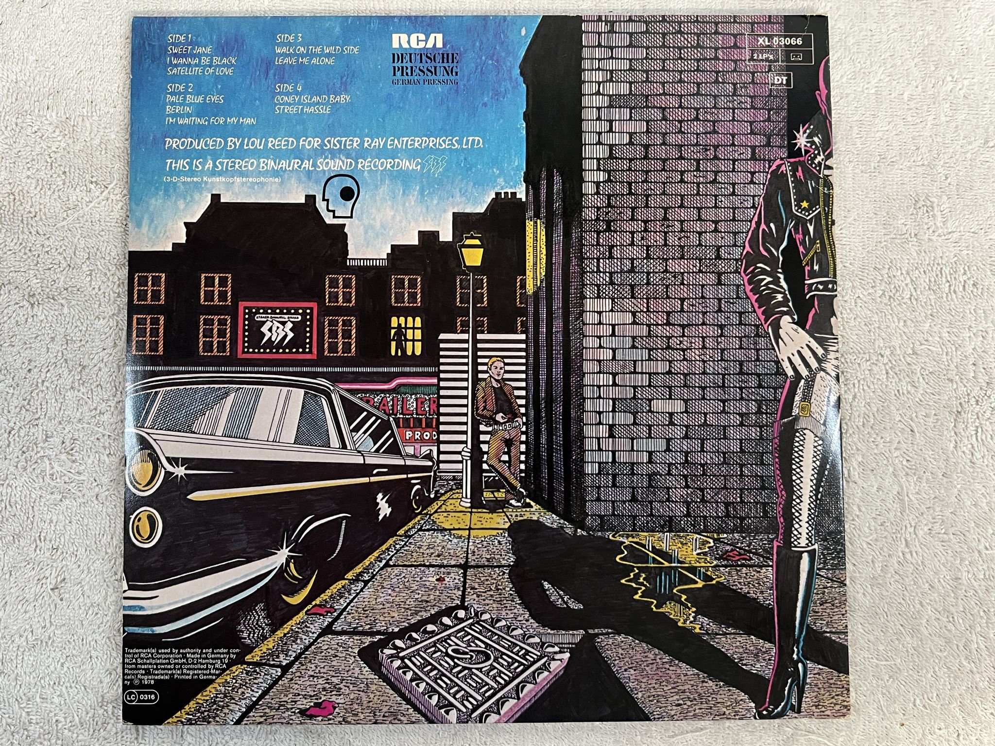 Omslagsbild för skivan Lou Reed Live - Take No Prisoners 2xLP -78 Ger RCA Victor XL 03066