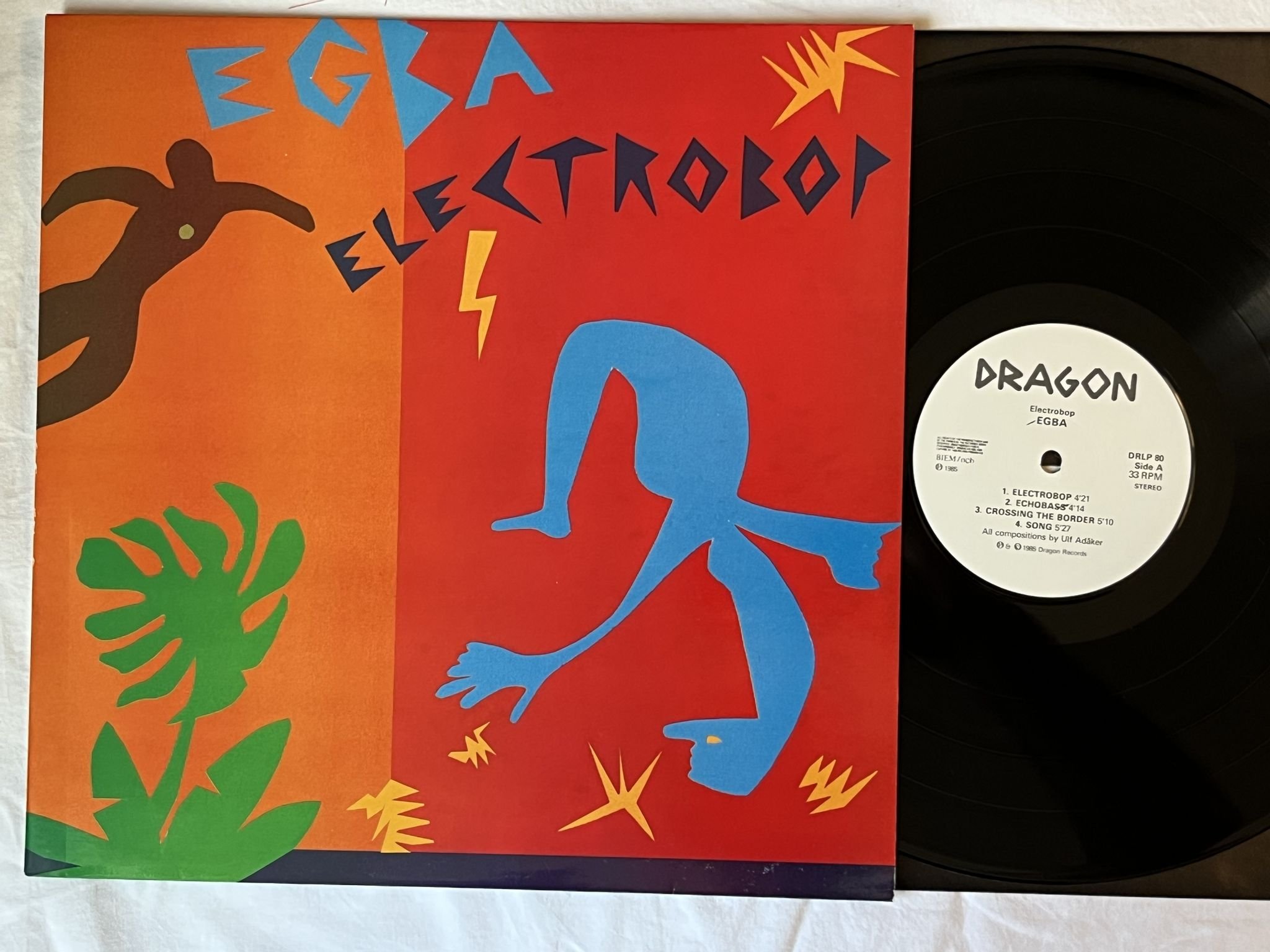 Omslagsbild för skivan EGBA electrobop LP -85 DRAGON DRLP 80