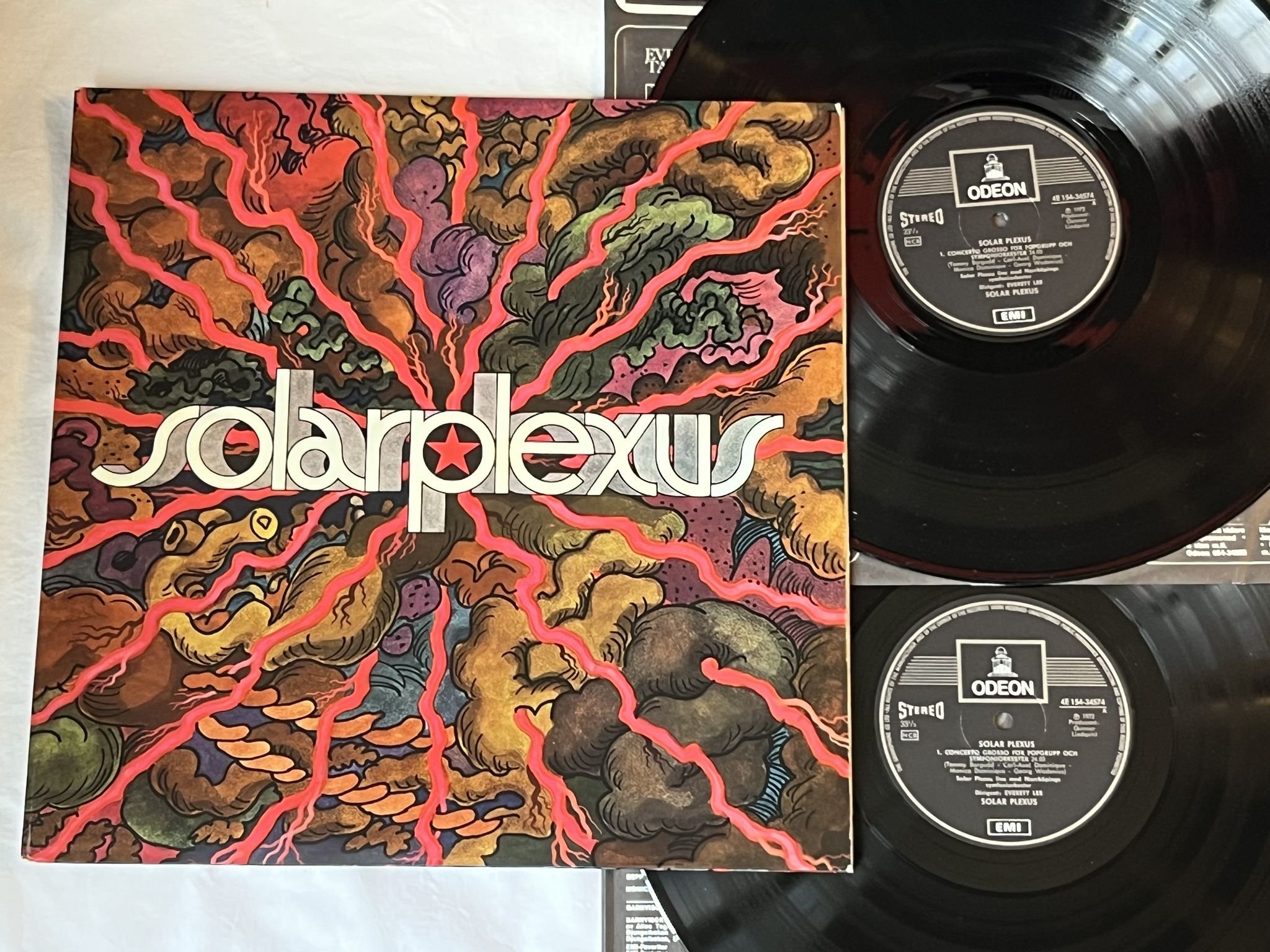 Omslagsbild för skivan SOLAR PLEXUS s/t 2xLP -72 Swe ODEON 4E 154-34573/4 ** JAZZ PROG **