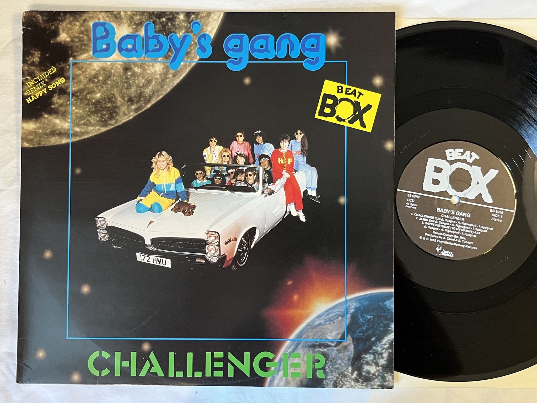 Omslagsbild för skivan BABY'S GANG challenger LP -85 BEAT BOX BB 9009 *** ITALO DISCO ***