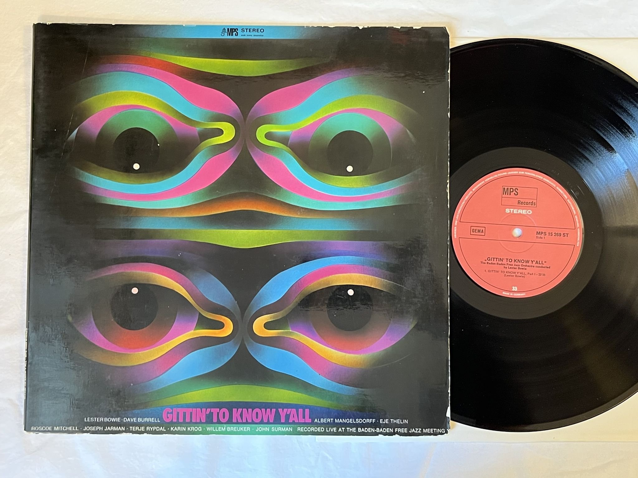 Omslagsbild för skivan V/A Gittin' To Know Y'All LP -70 Ger MPS 15269 ST *** Terje Rypdal ***