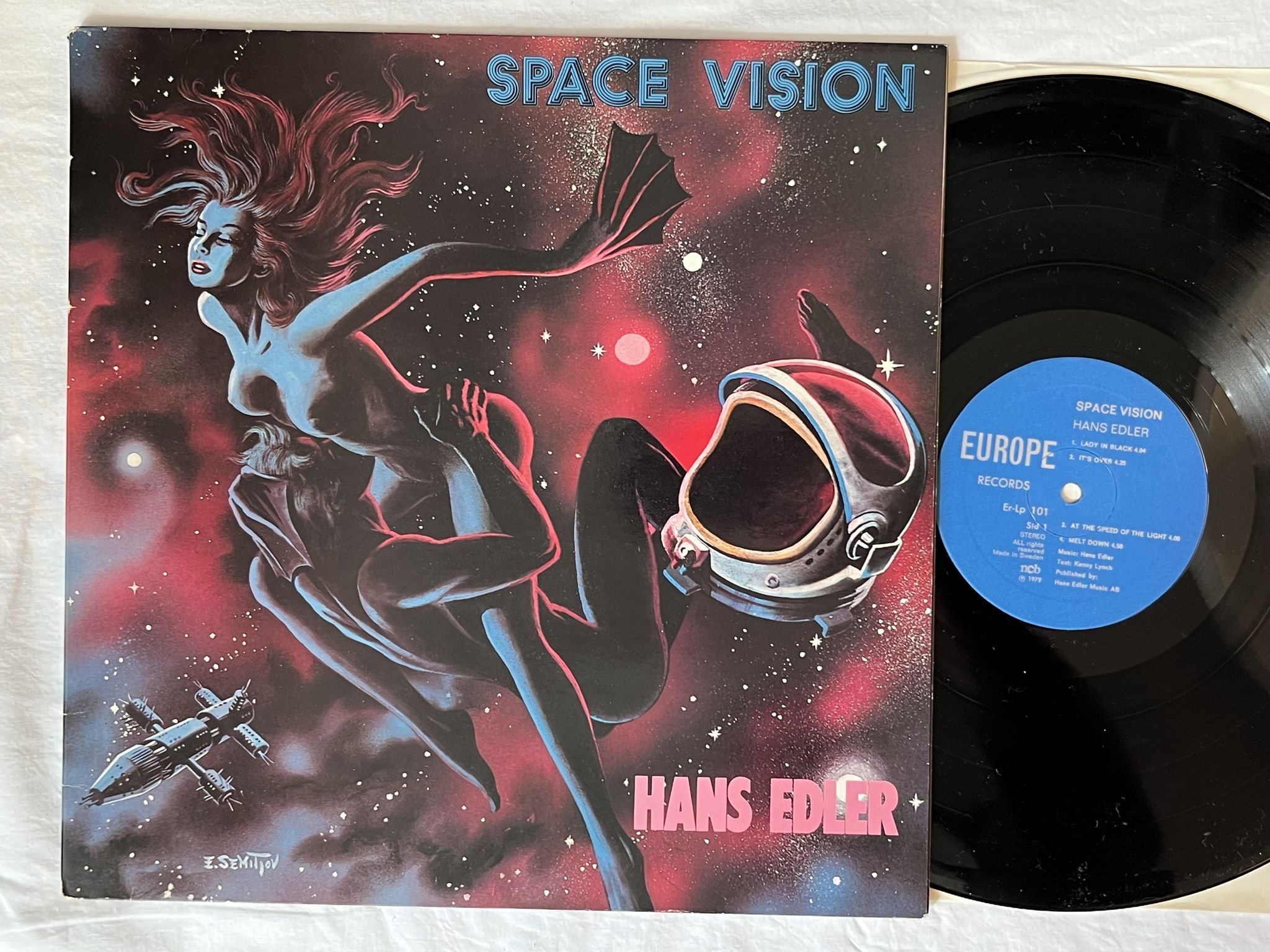Omslagsbild för skivan HANS EDLER space vision LP -79 Swe EUROPE Er-Lp 101
