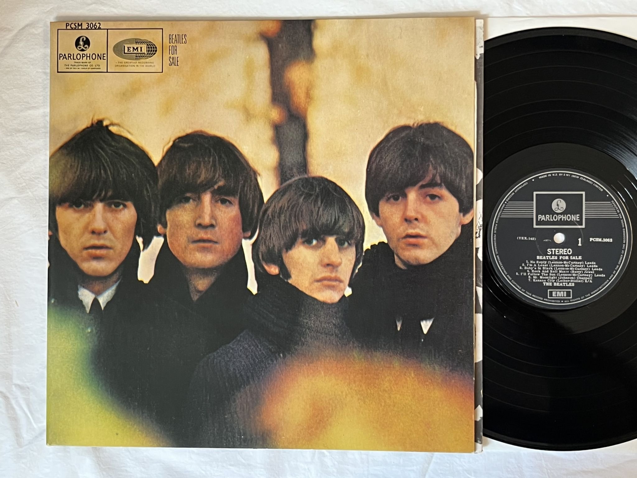 Omslagsbild för skivan THE BEATLES Beatles For Sale LP -78 New Zealand PARLOPHONE PCSM 3062 *** RARE **