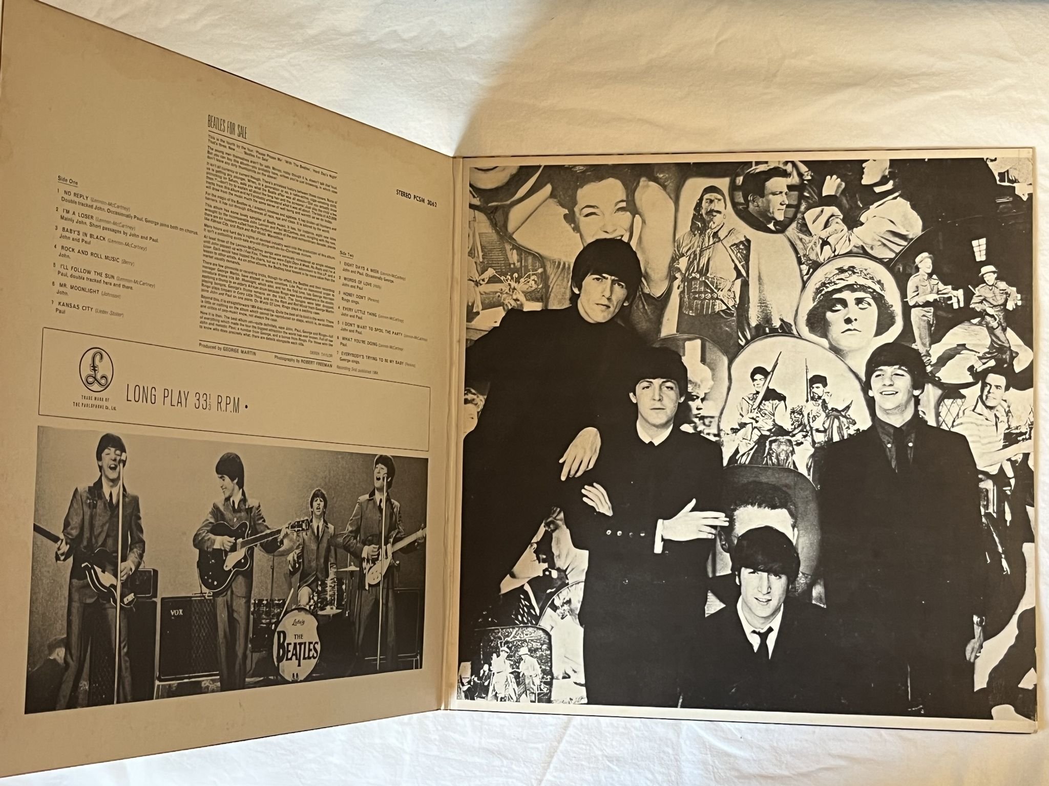 Omslagsbild för skivan THE BEATLES Beatles For Sale LP -78 New Zealand PARLOPHONE PCSM 3062 *** RARE **