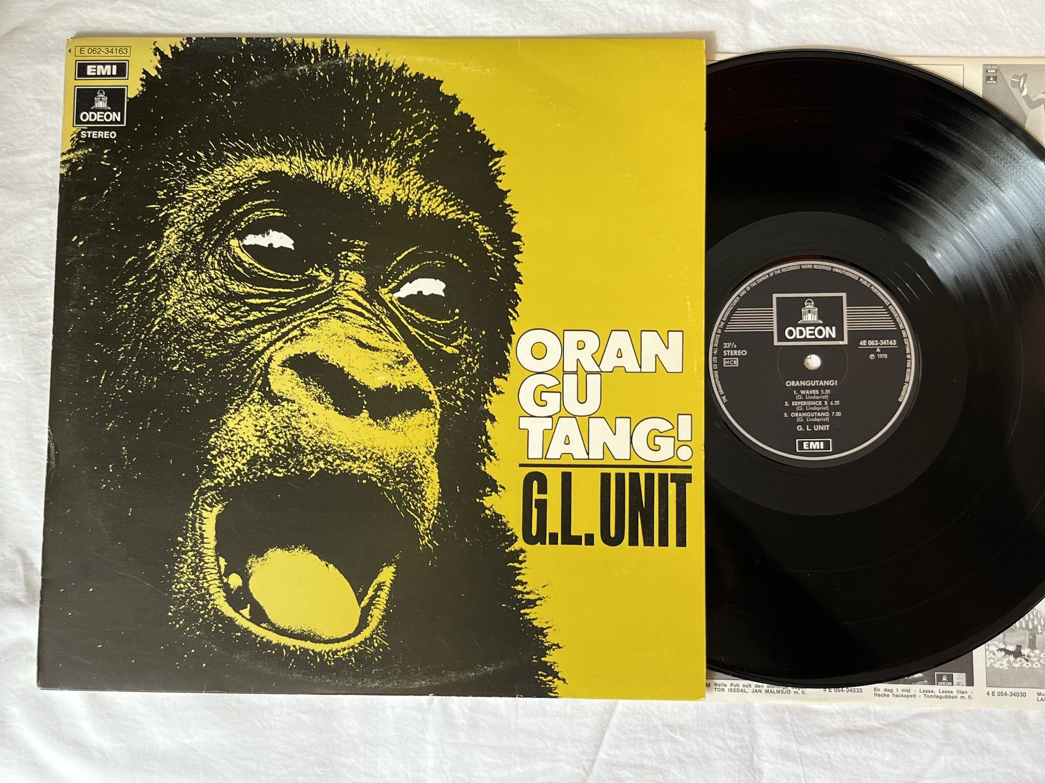 Omslagsbild för skivan G.L. UNIT orangutang ! LP -70 ODEON 4E 062-34163 *** RARE FREE JAZZ ***