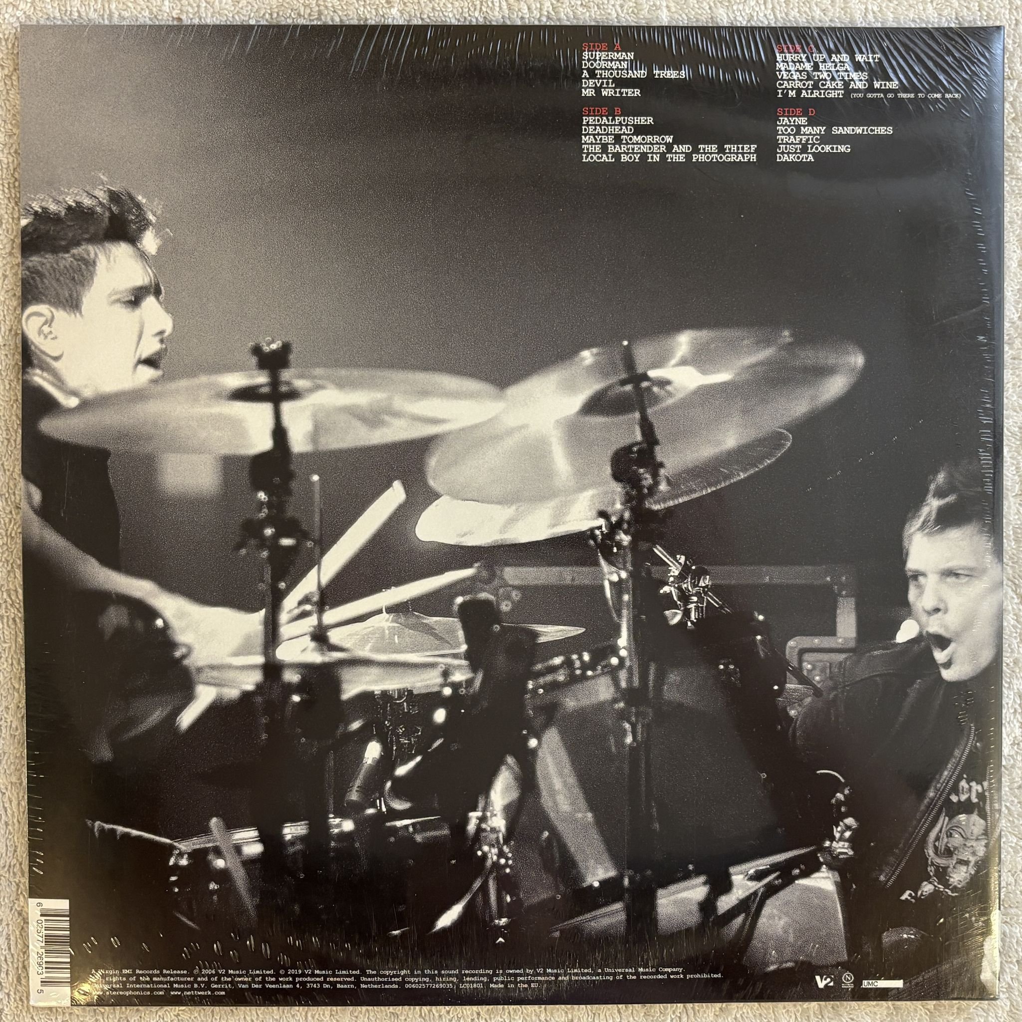 Omslagsbild för skivan STEREOPHONICS live from Dakota 2xLP -2006 EU V2 VVR 1038091