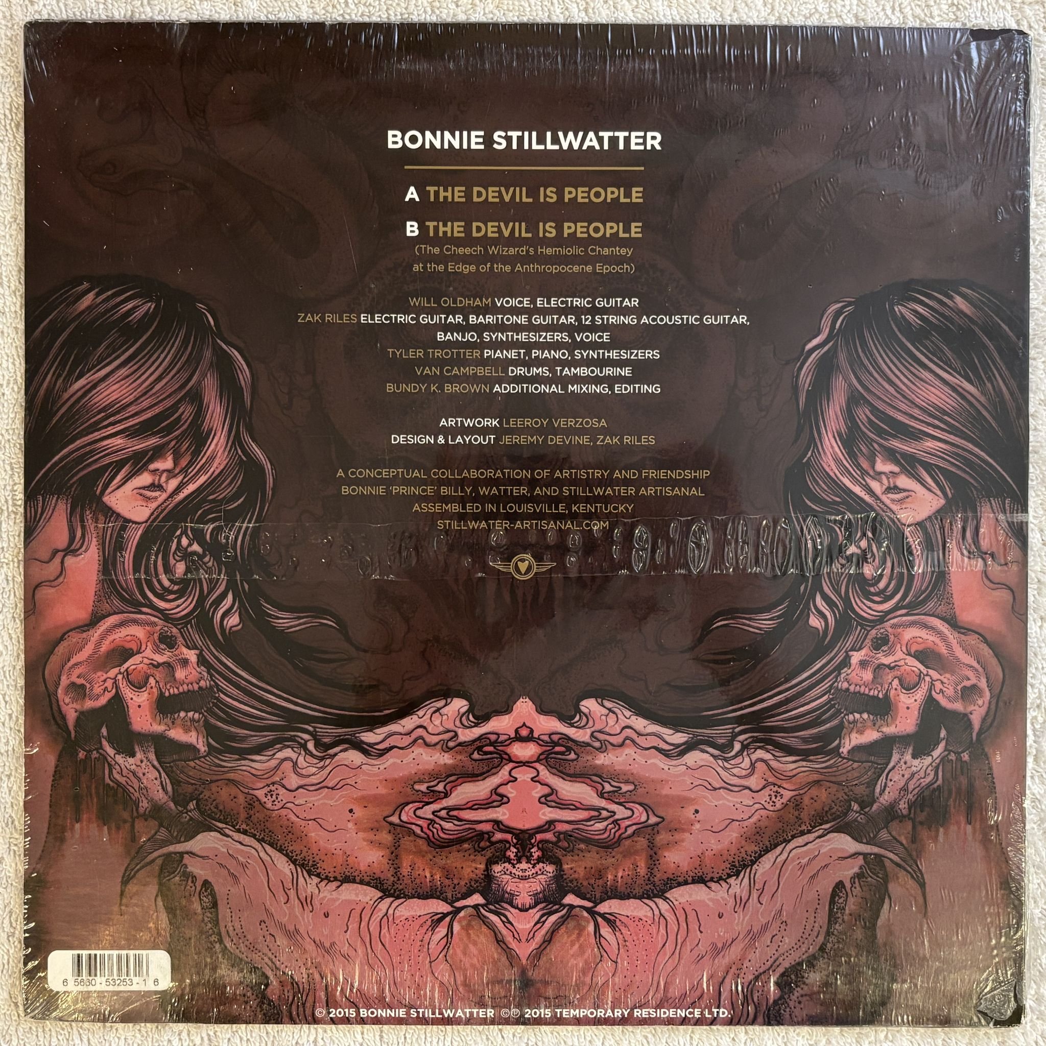 Omslagsbild för skivan BONNIE STILLWATER the devil.... LP- 2015 Temporary Residence Limited – TRR253 LP