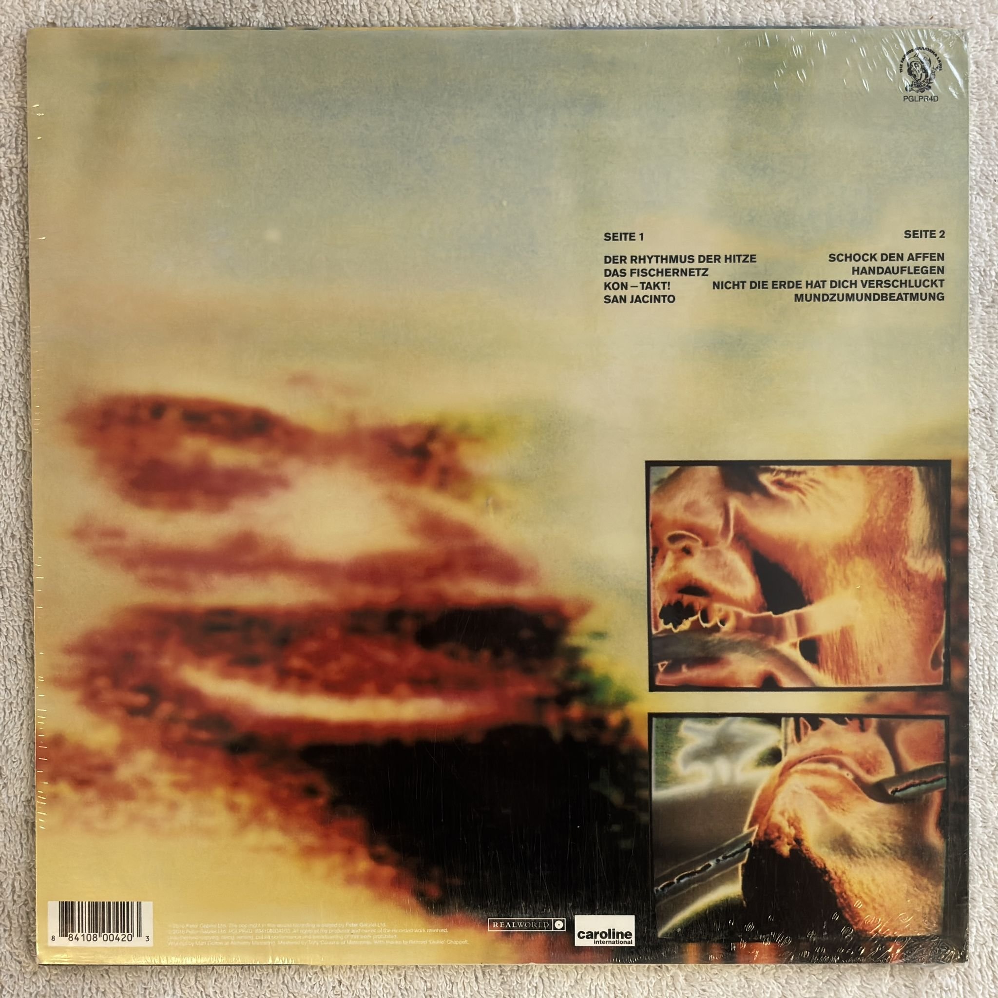 Omslagsbild för skivan PETER GABRIEL Deutsches Album LP- 2016 EU Real World Records – PGLPR4D