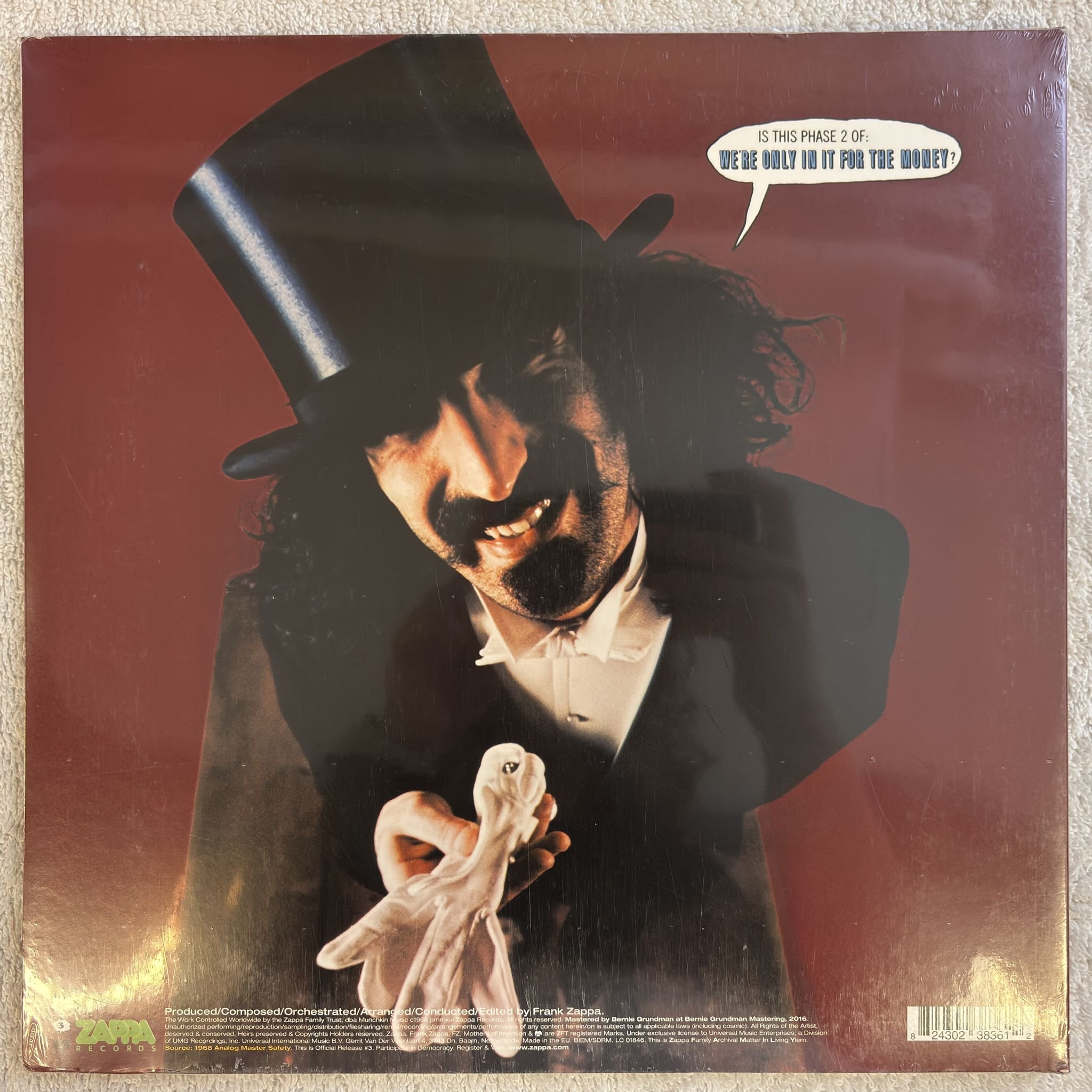 Omslagsbild för skivan FRANK ZAPPA Lumpy Gravy LP - 2016 ZR 3836-1