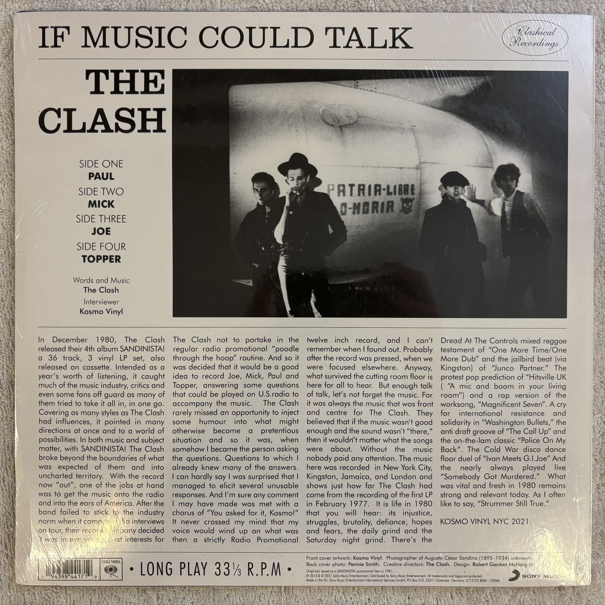 Omslagsbild för skivan THE CLASH if music could talk LP - 2021 19439844171