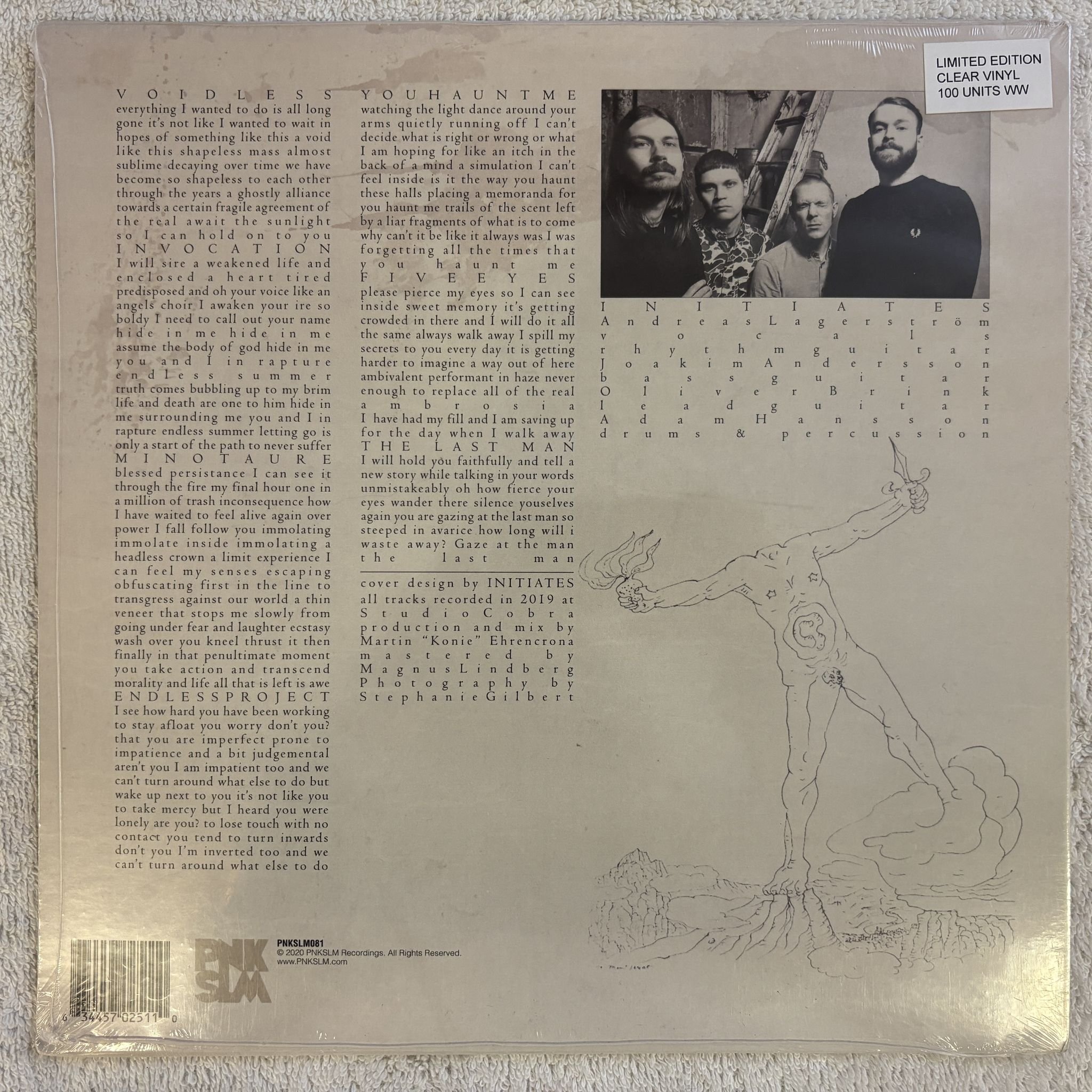 Omslagsbild för skivan INITATES esoteric pop LP - 2020 PNKSLM081