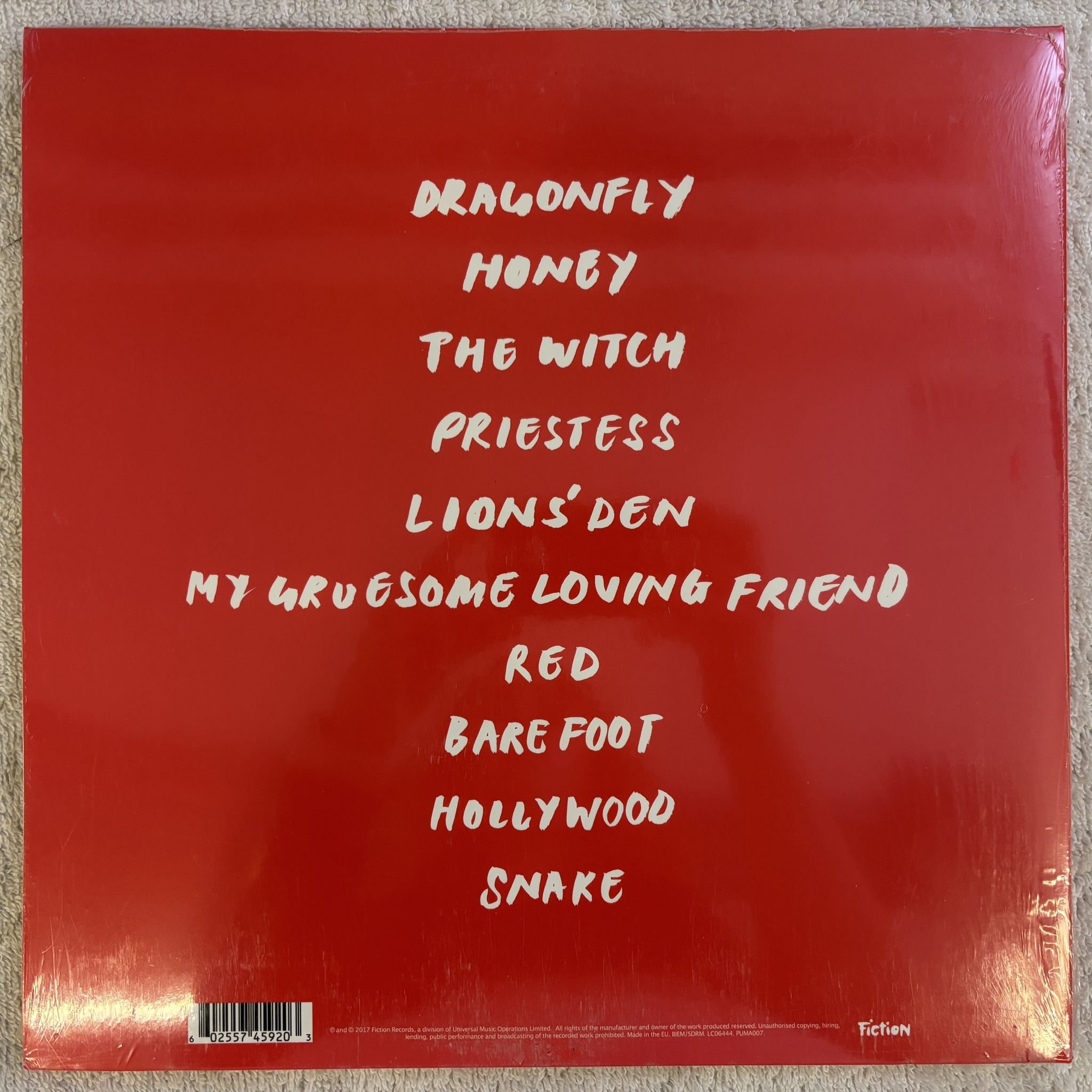 Omslagsbild för skivan PUMAROSA The Witch 2xLP- 2017 Fiction Records – PUMA007