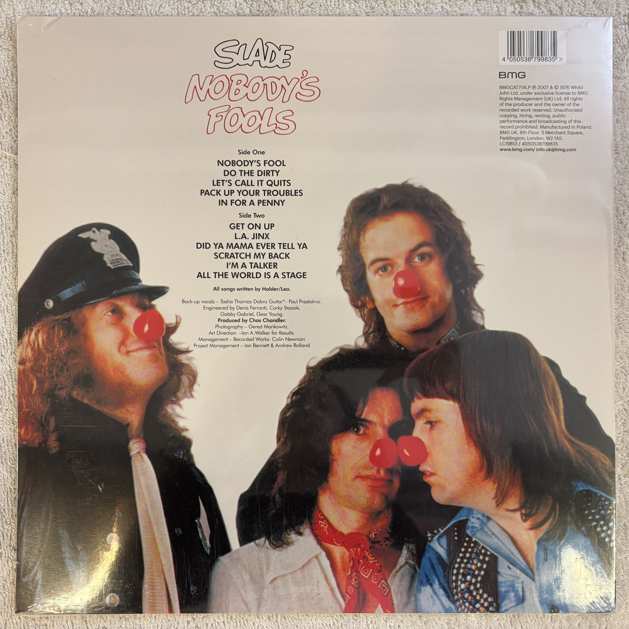 Omslagsbild för skivan SLADE Nobody's Fools LP- 2007 BMG BMGCAT714LP