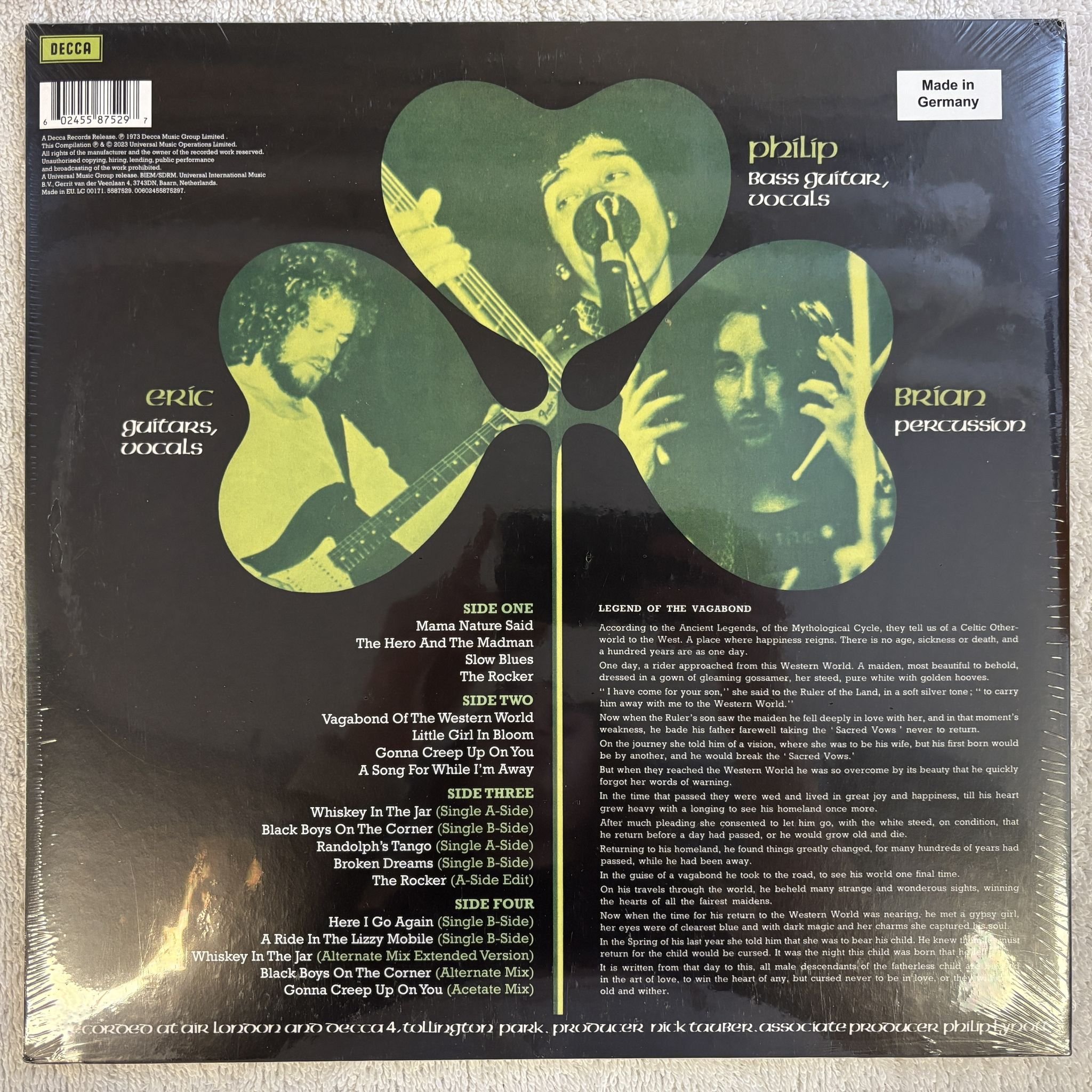 Omslagsbild för skivan THIN LIZZY Vagabonds Of The Western World 2xLP- 2023 Decca – 5587529