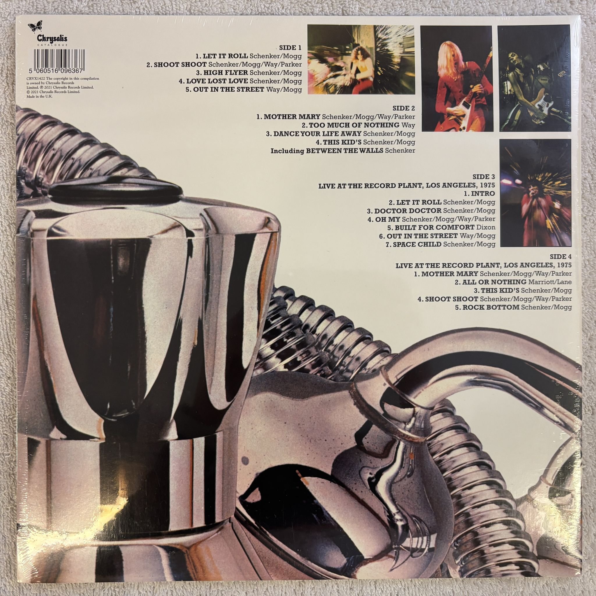 Omslagsbild för skivan UFO Force It 2xLP- 2021 Chrysalis Catalogue – CRVX1422