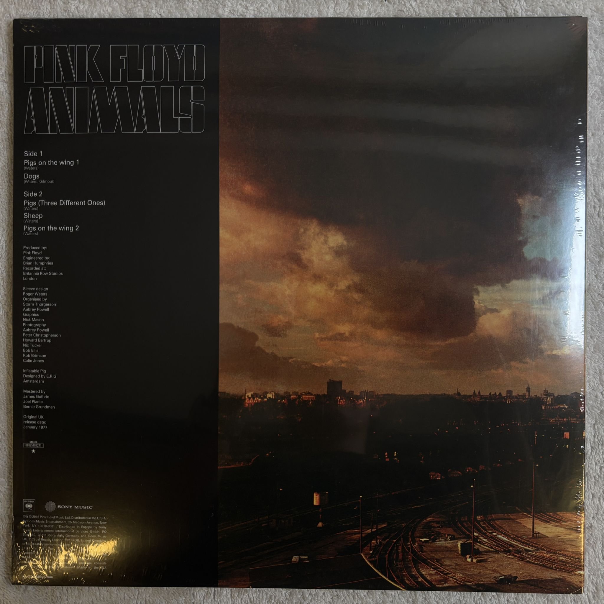 Omslagsbild för skivan PINK FLOYD Animals LP- 2016 Pink Floyd Records PFRLP10