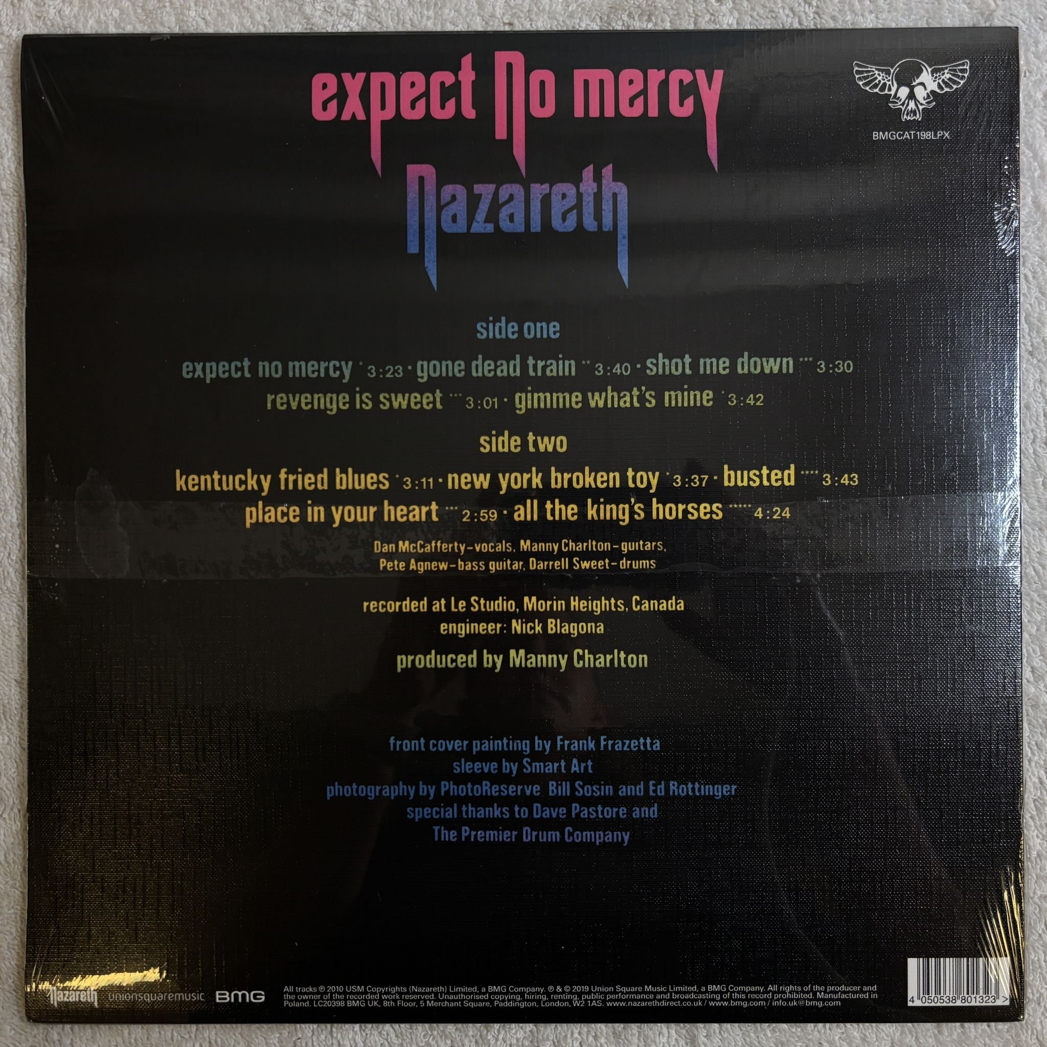 Omslagsbild för skivan NAZARETH Expect No Mercy LP- 2019 BMG BMGCAT198LPX