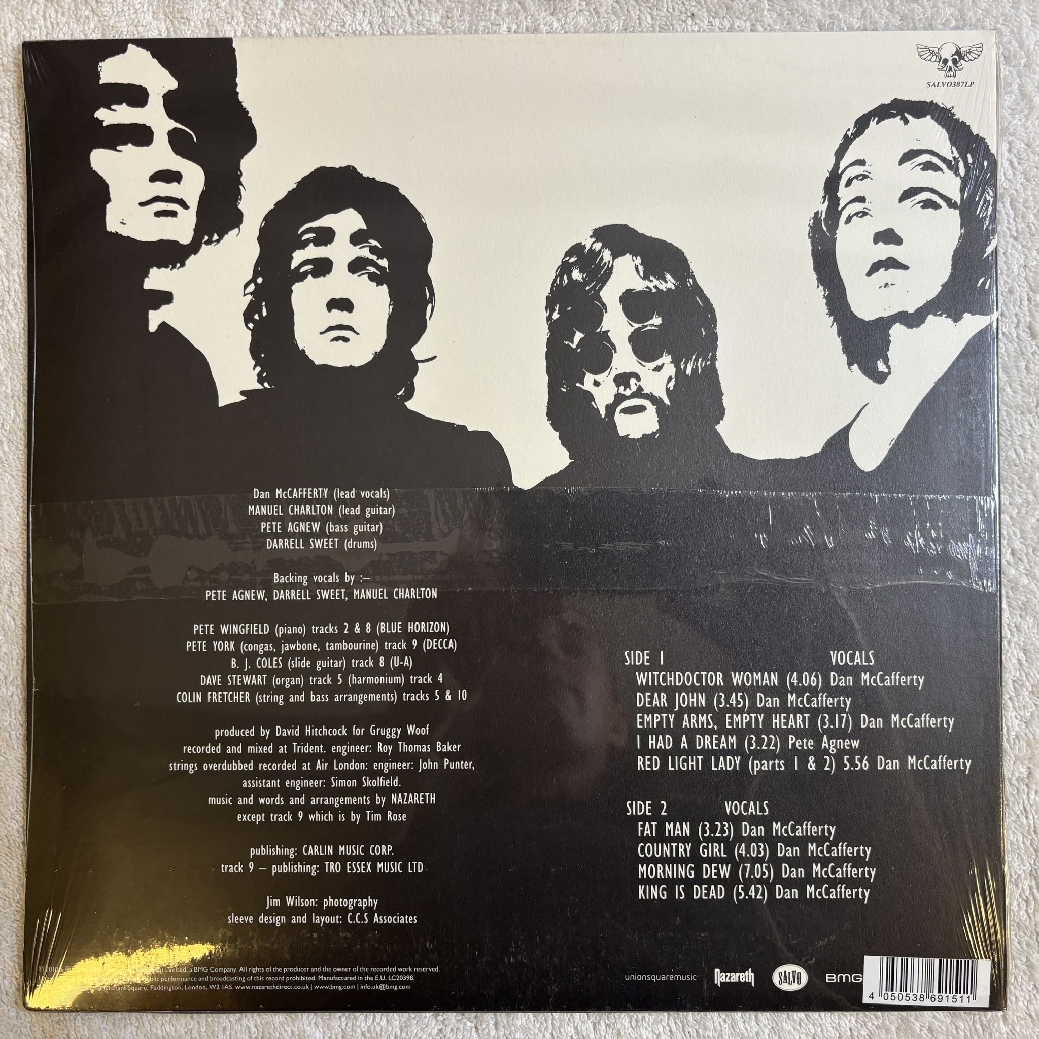 Omslagsbild för skivan NAZARETH Nazareth LP- 2019 Salvo SALVO387LPX1