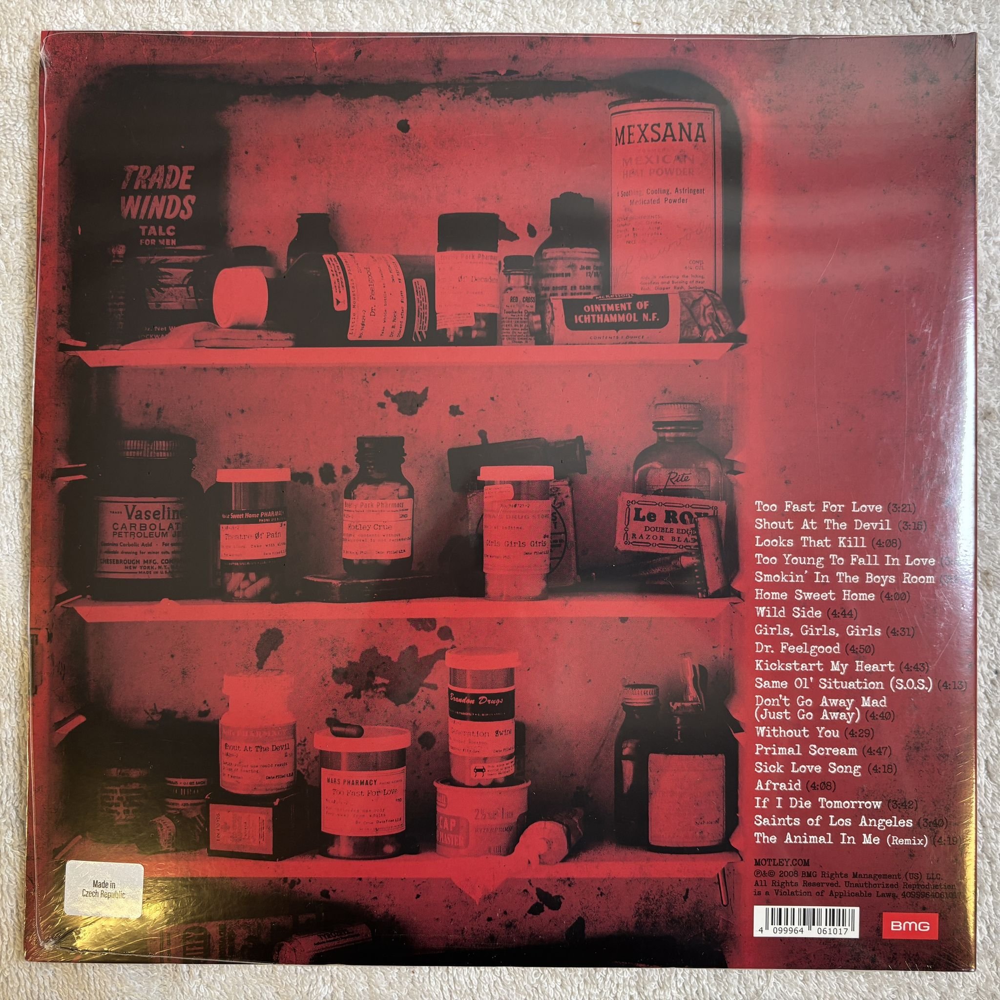 Omslagsbild för skivan MÖTLEY CRÜE Greatest Hits 2xLP- 2008 BMG 964061011