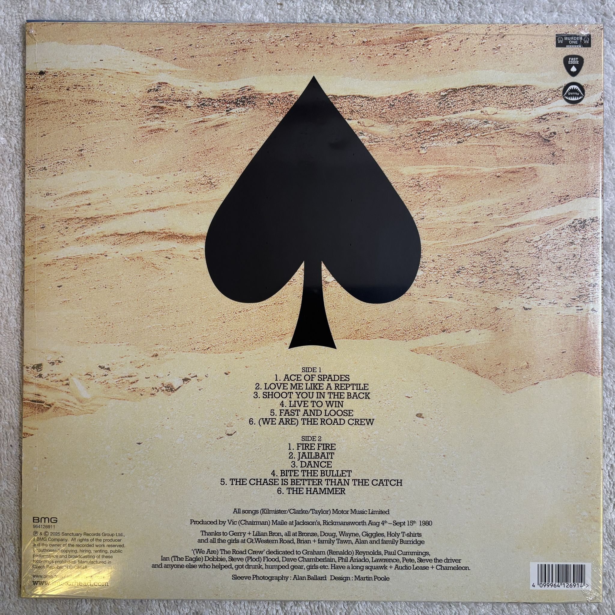 Omslagsbild för skivan MOTÖRHEAD Ace Of Spades LP- 2025 BMG 964126911