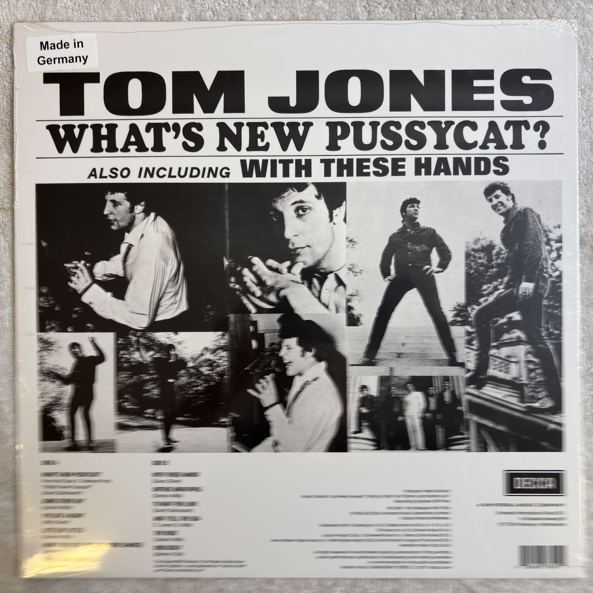 Omslagsbild för skivan TOM JONES What´s New Pussycat? LP- 2024 Decca 587 6559