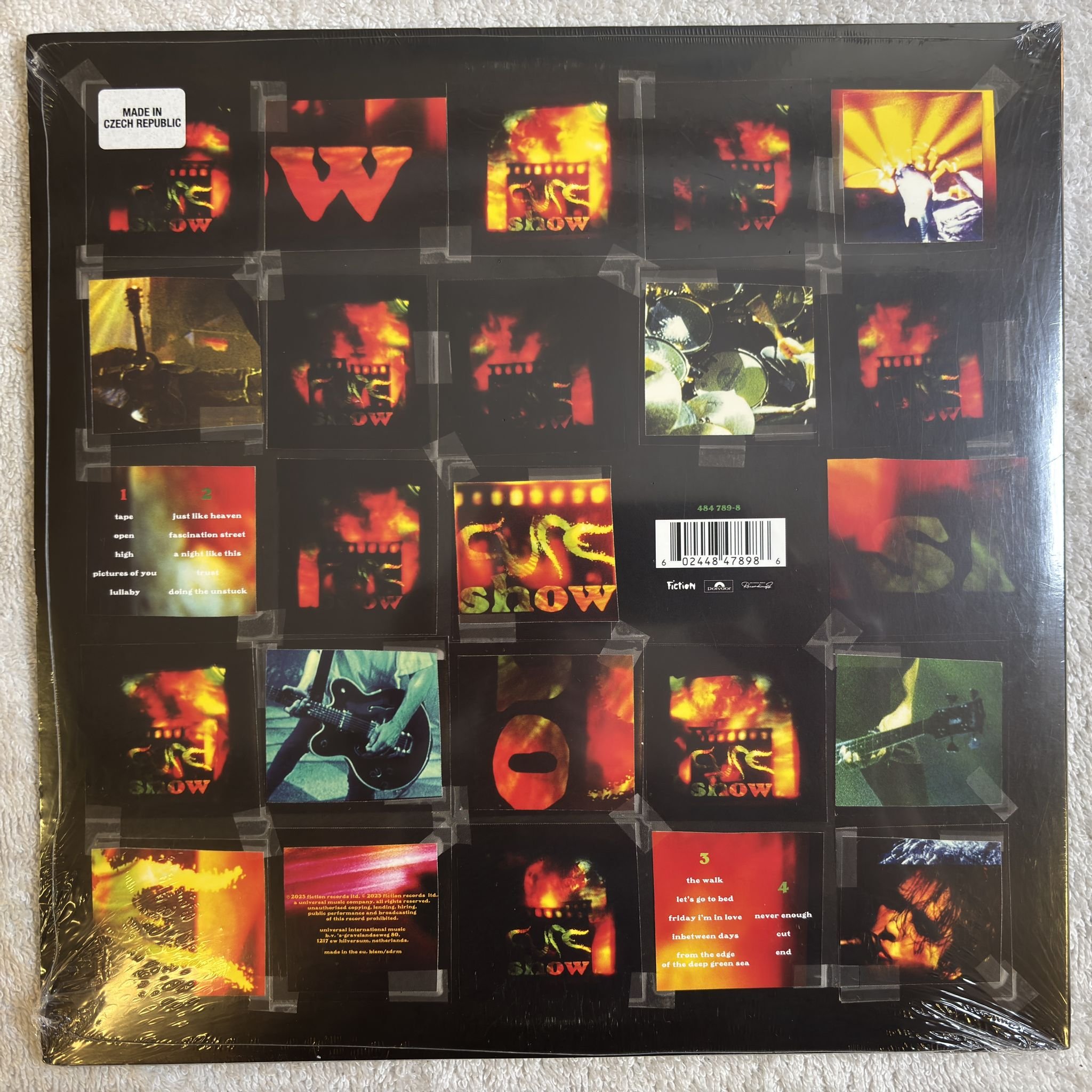 Omslagsbild för skivan CURE Show 2xLP- 2023 Fiction Records 484 789-8